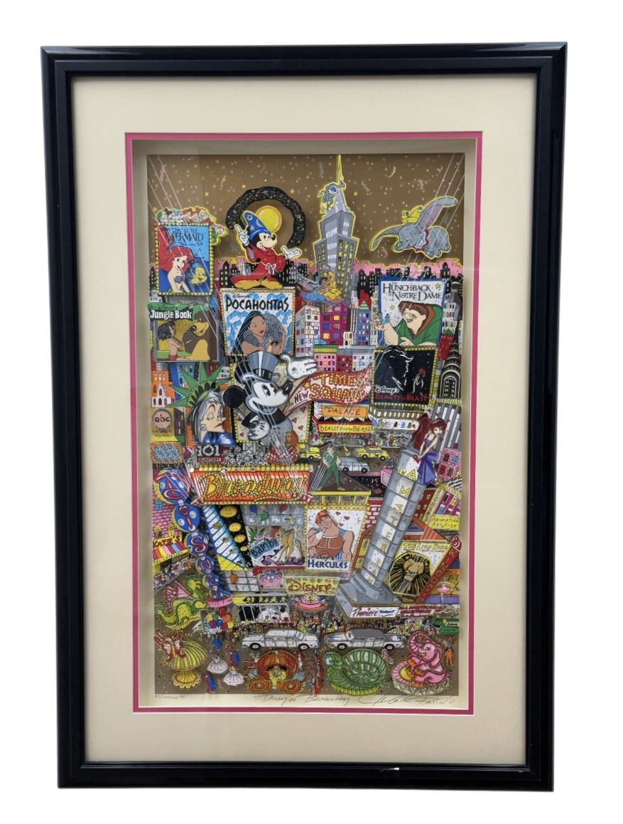 Charles Fazzino, Disney on Broadway Premiere Edition 85/100 Gold PR