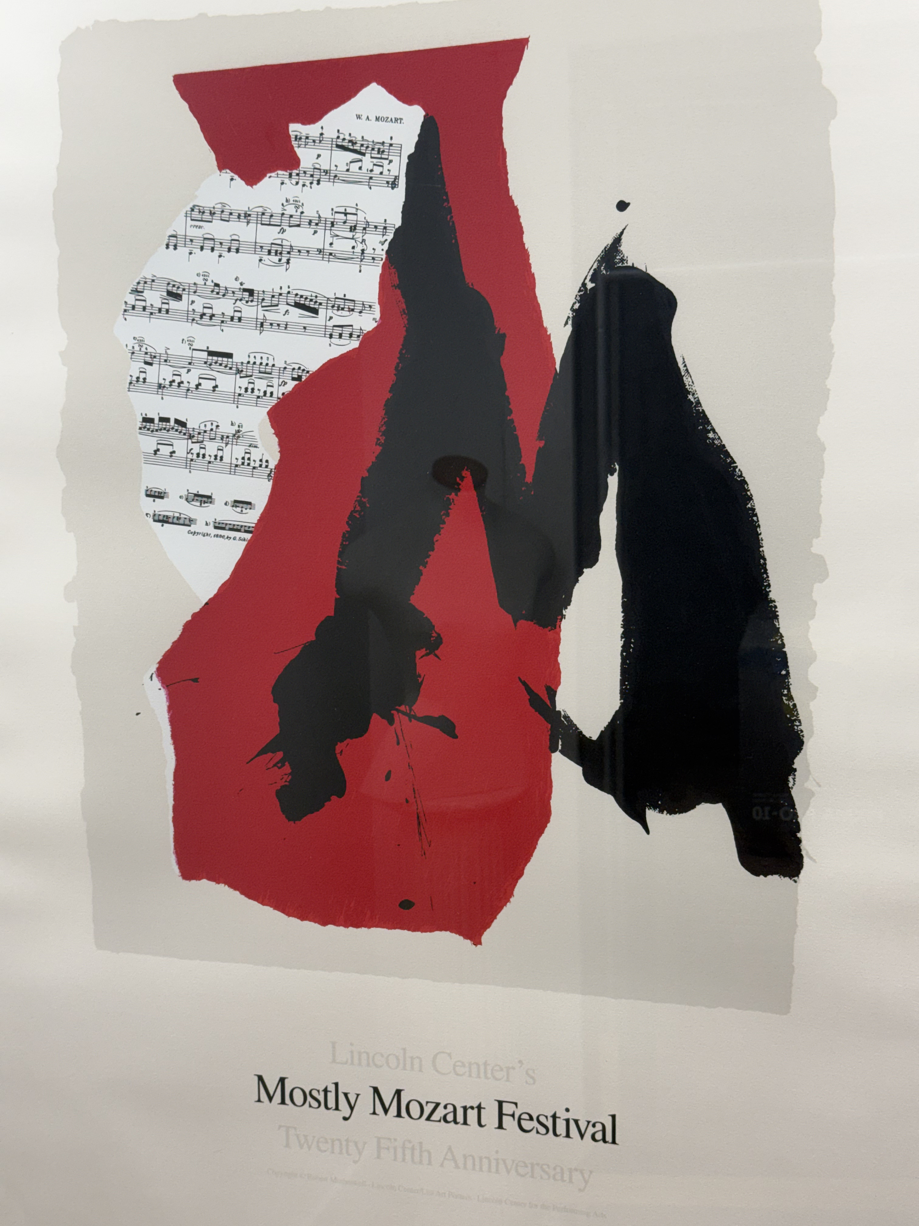 Robert Motherwell Mostly Mozart Festival 25th Anniversary Exhibition Poster