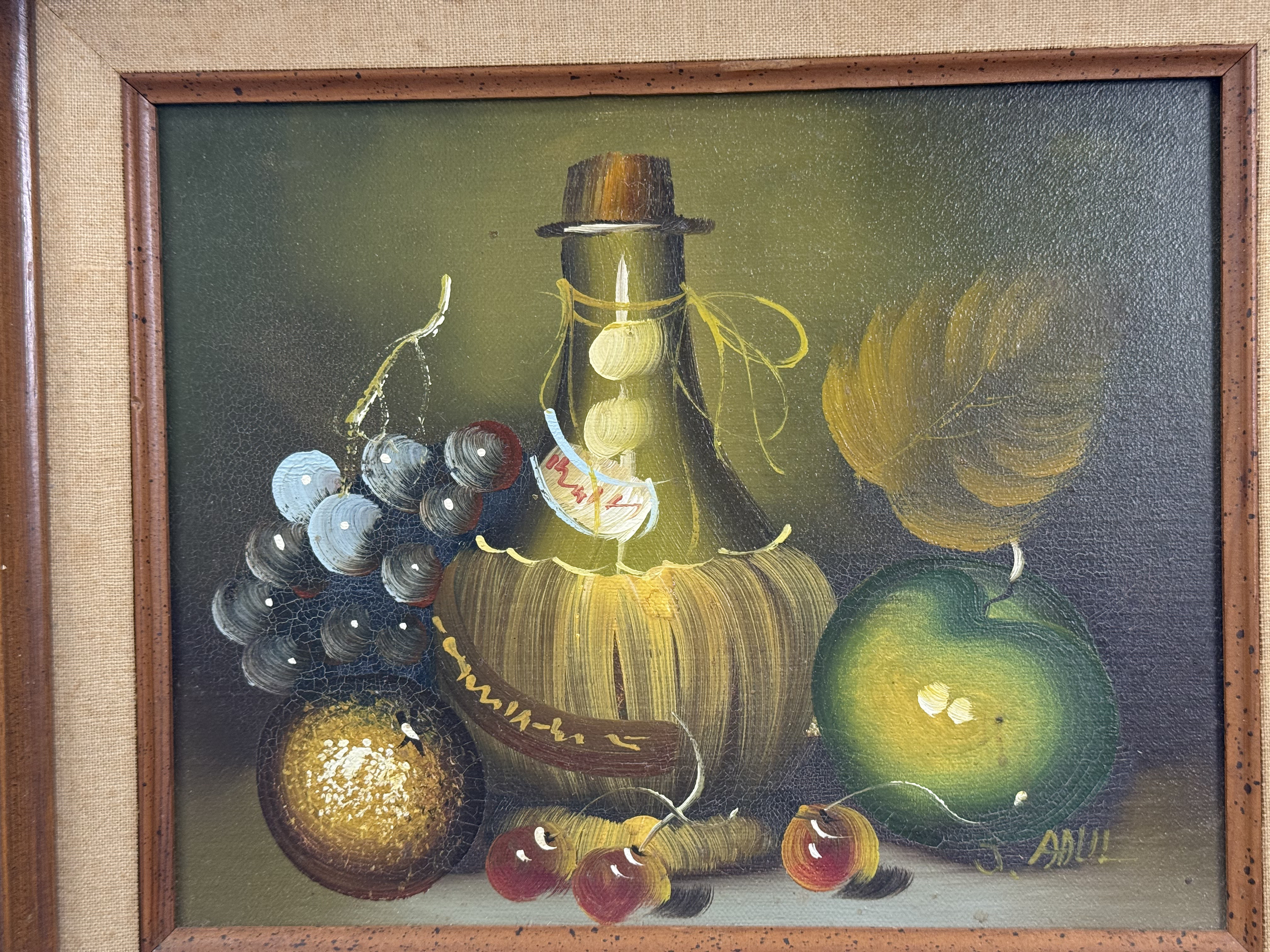 J. Adul, Mid-20th Century Still Life Oil on Canvas