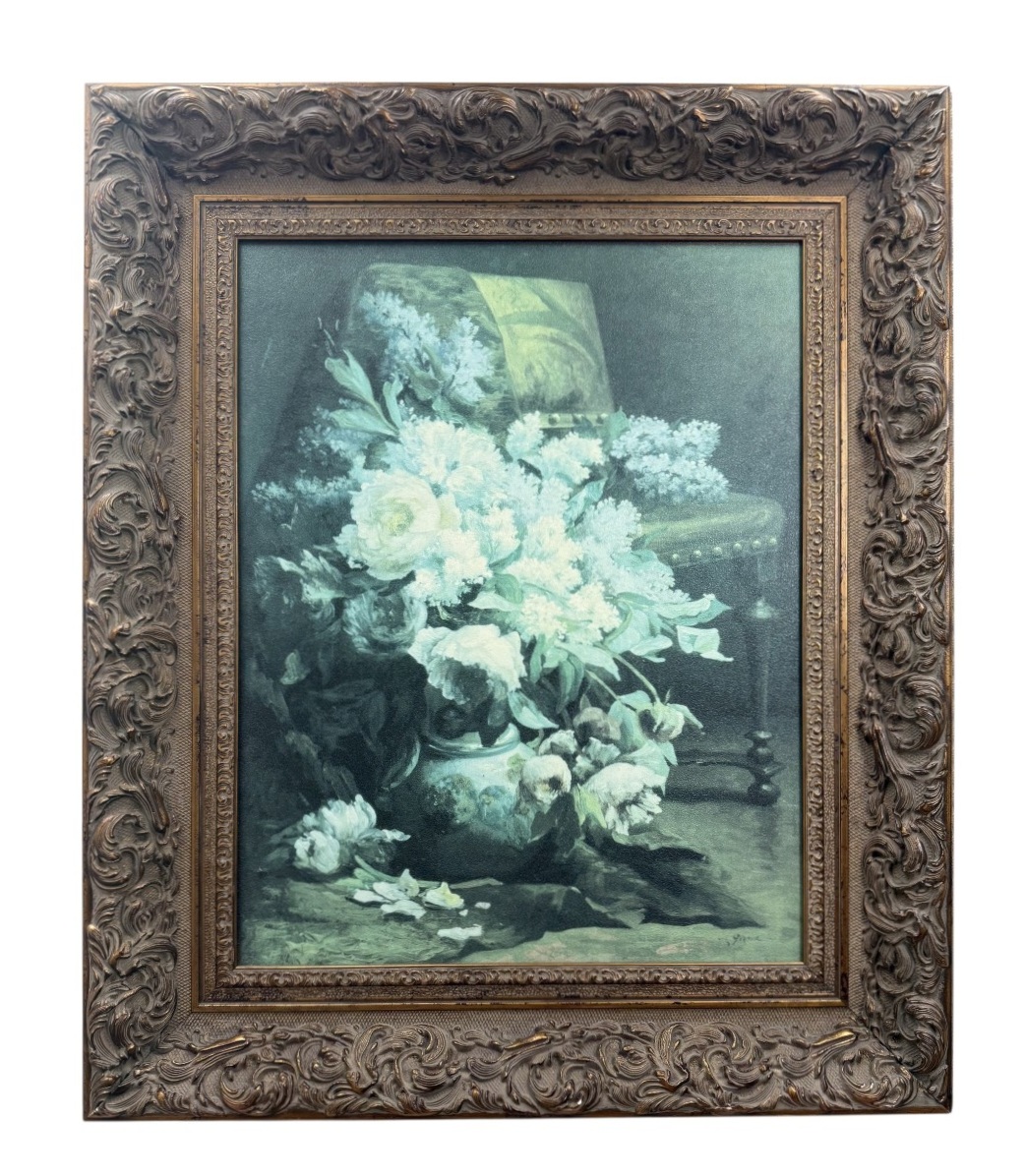 Peonies and Lilacs Signed Lithograph