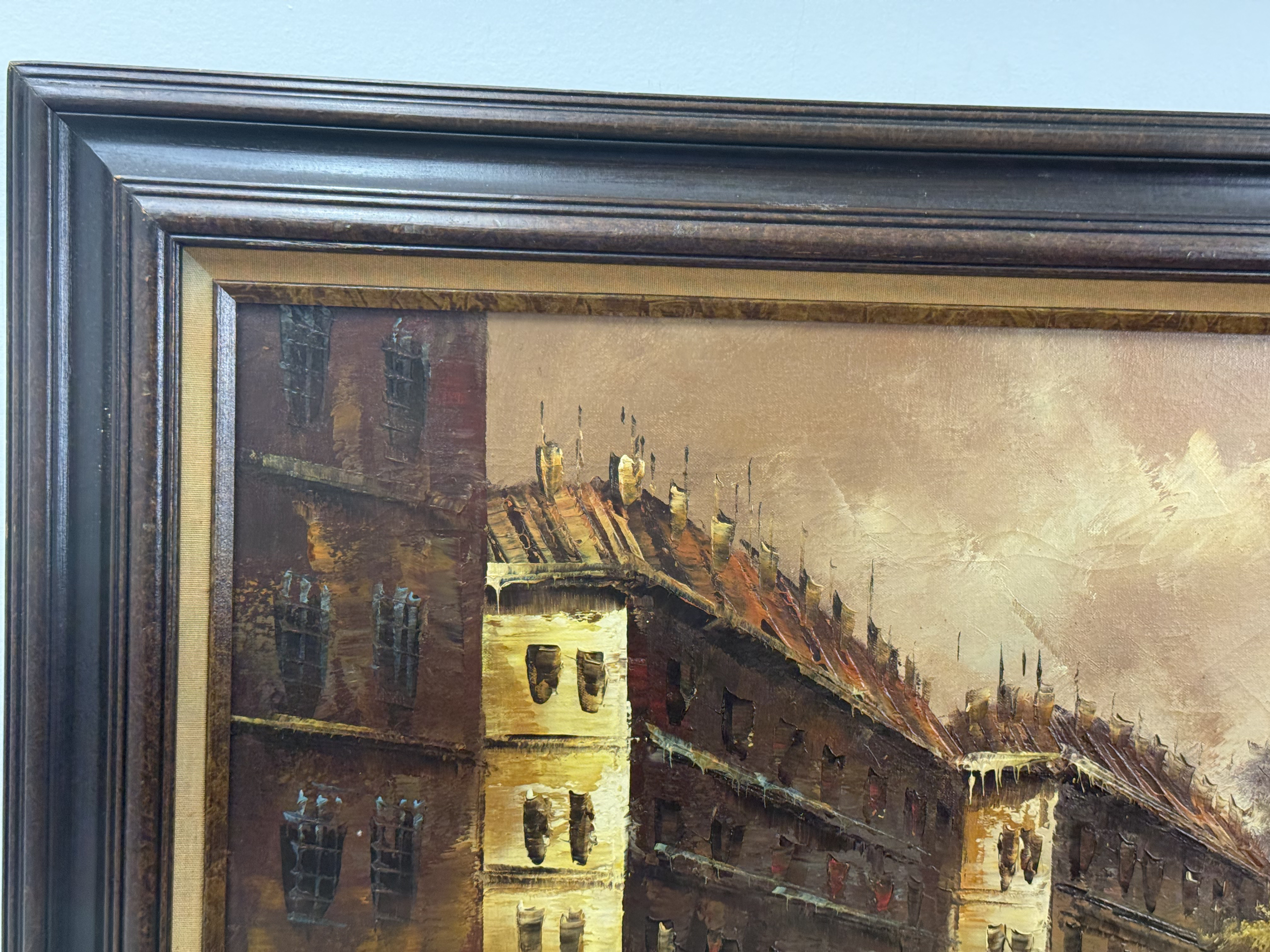 H. Dick, Paris Street Scene, Oil on Canvas