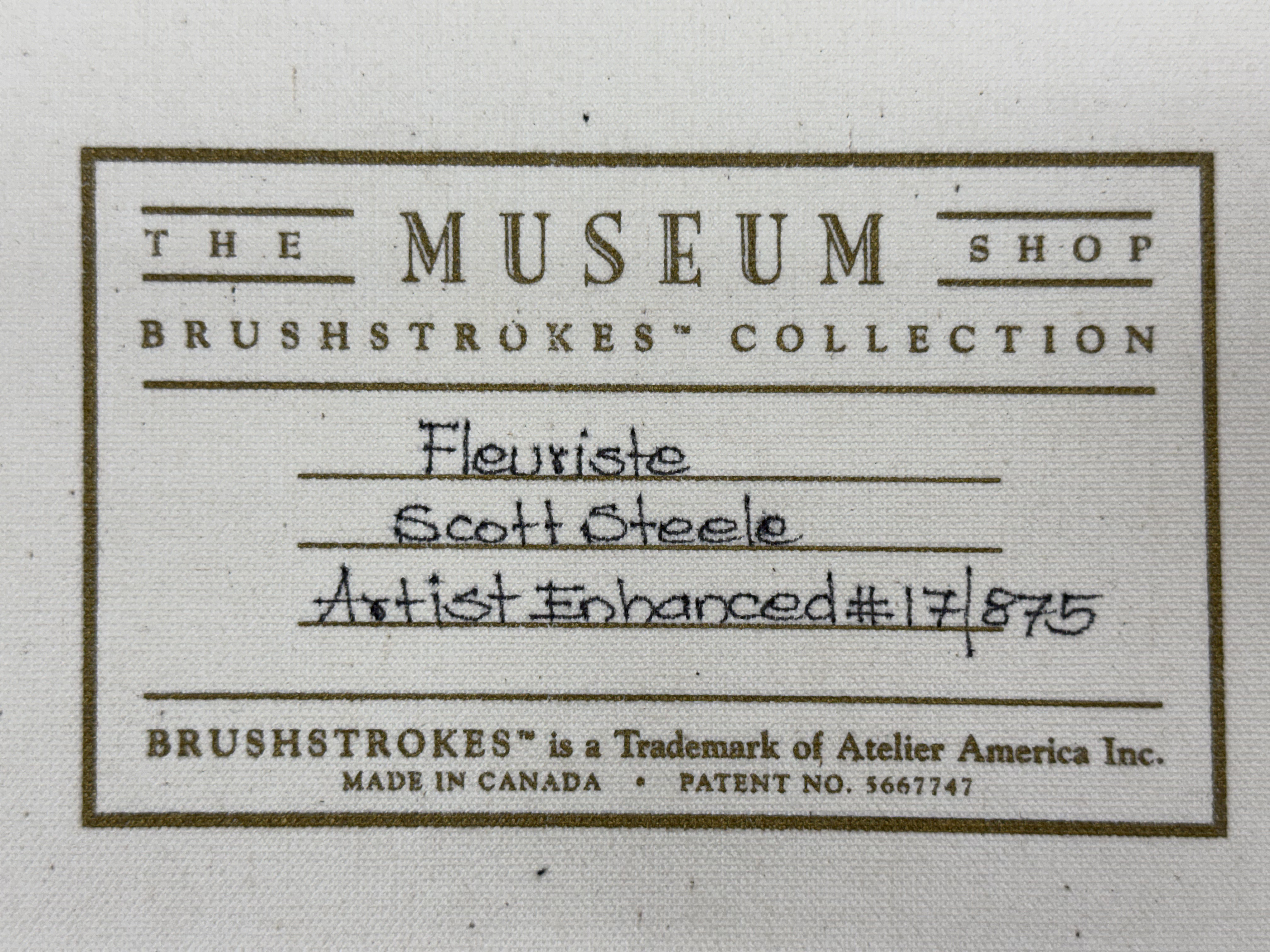 Scott Steele, Fleuriste Brushstrokes Collection Reproduction