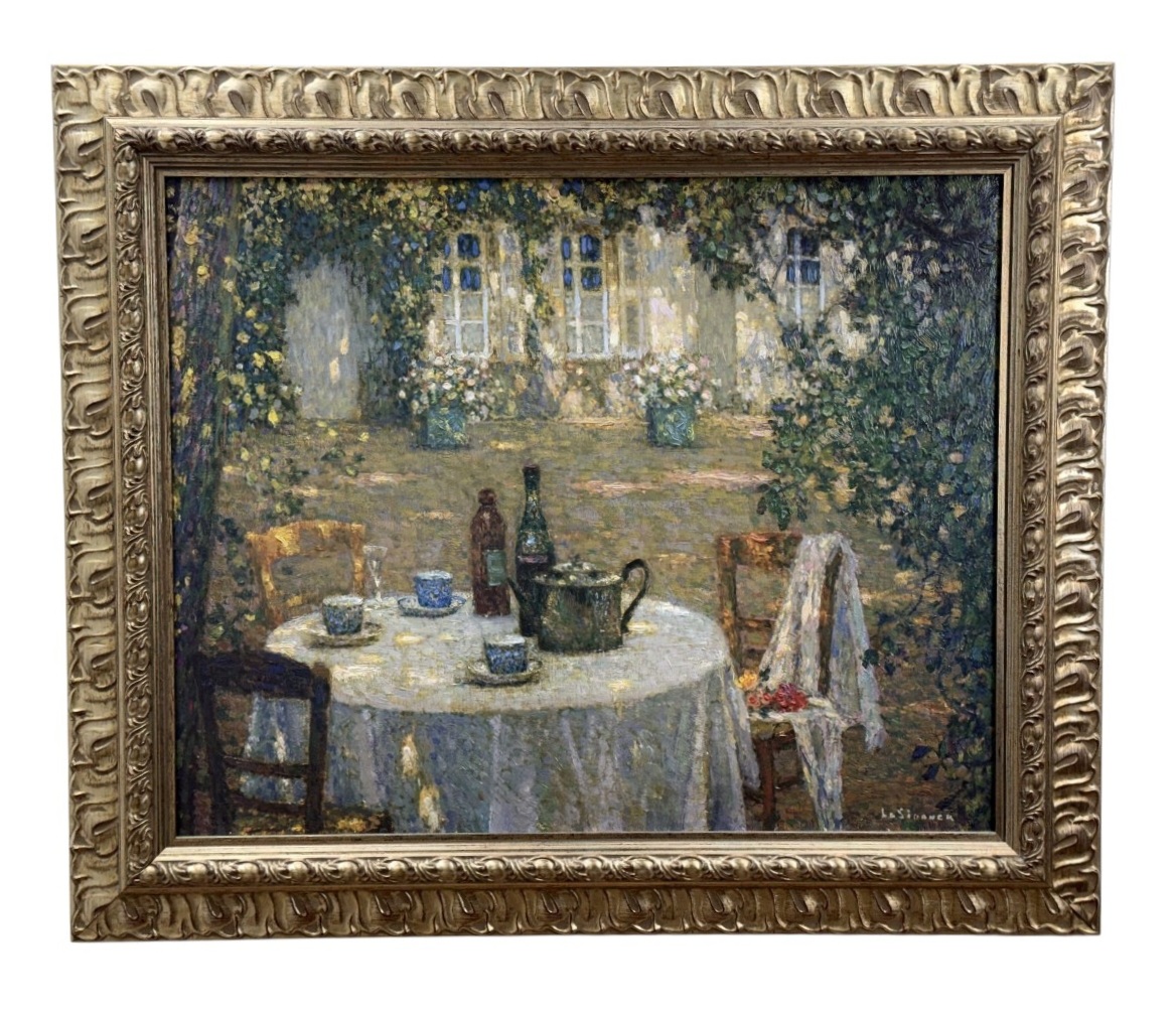 Henri Le Sidaner,Table in the Sun in the Garden