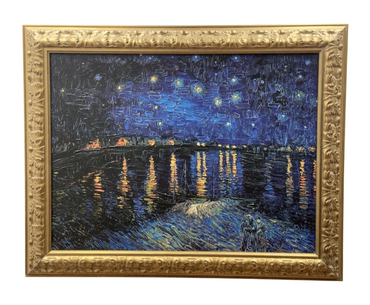 Van Gogh Starlight over the Rhone Brushstrokes Reproduction