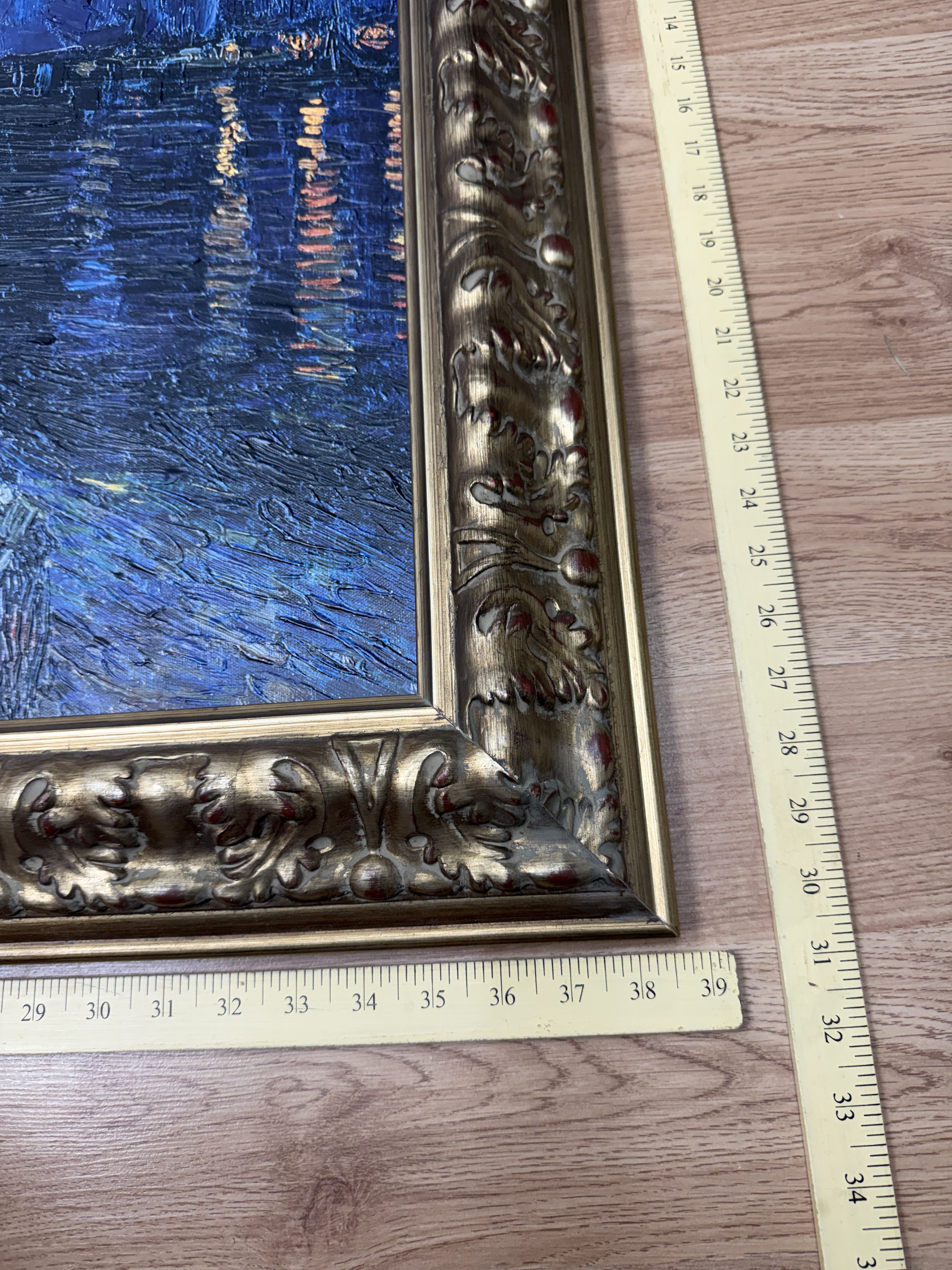 Van Gogh Starlight over the Rhone Brushstrokes Reproduction