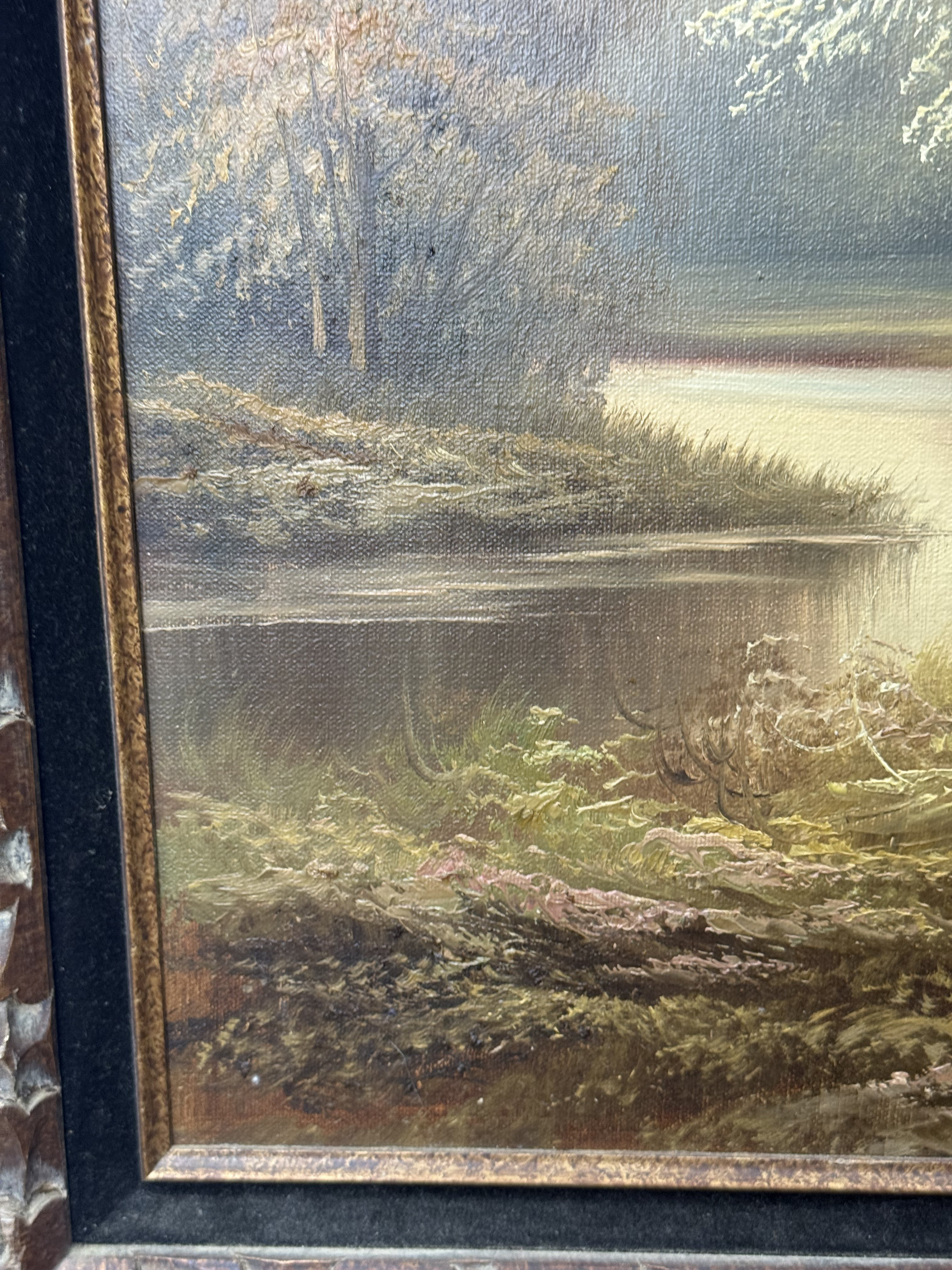 Signed Cortez Atmospheric River Landscape Oil on Canvas