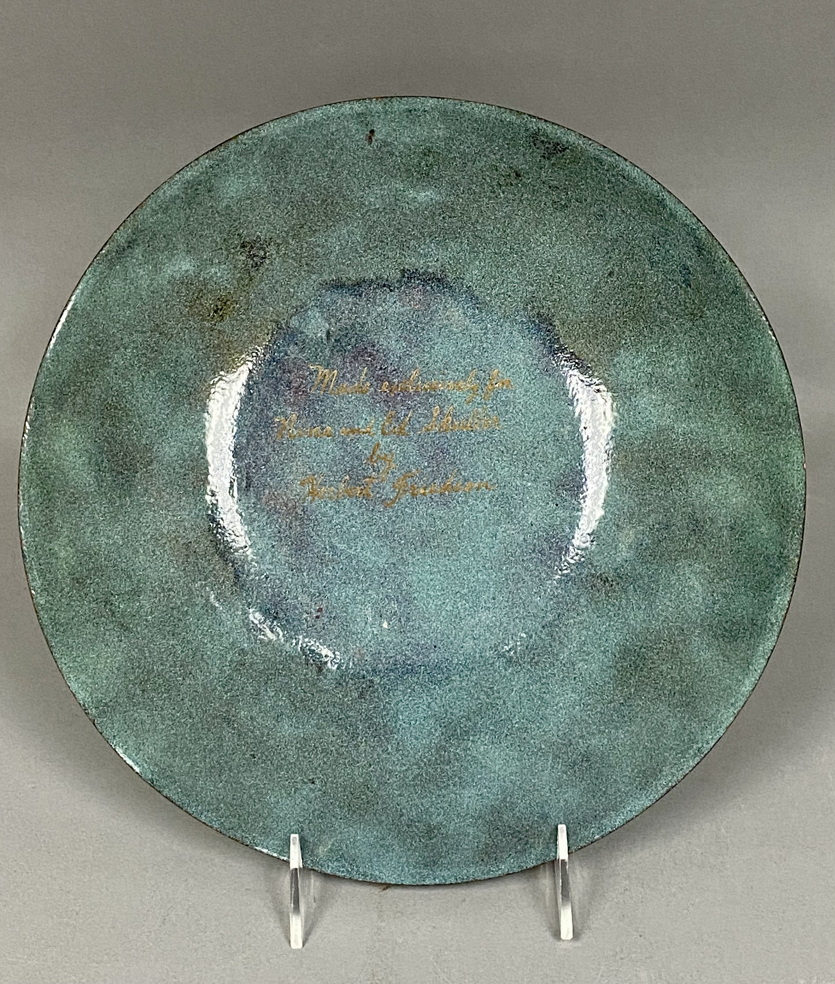 Mid-Century Herbert Friedson Signed Enameled Bowl