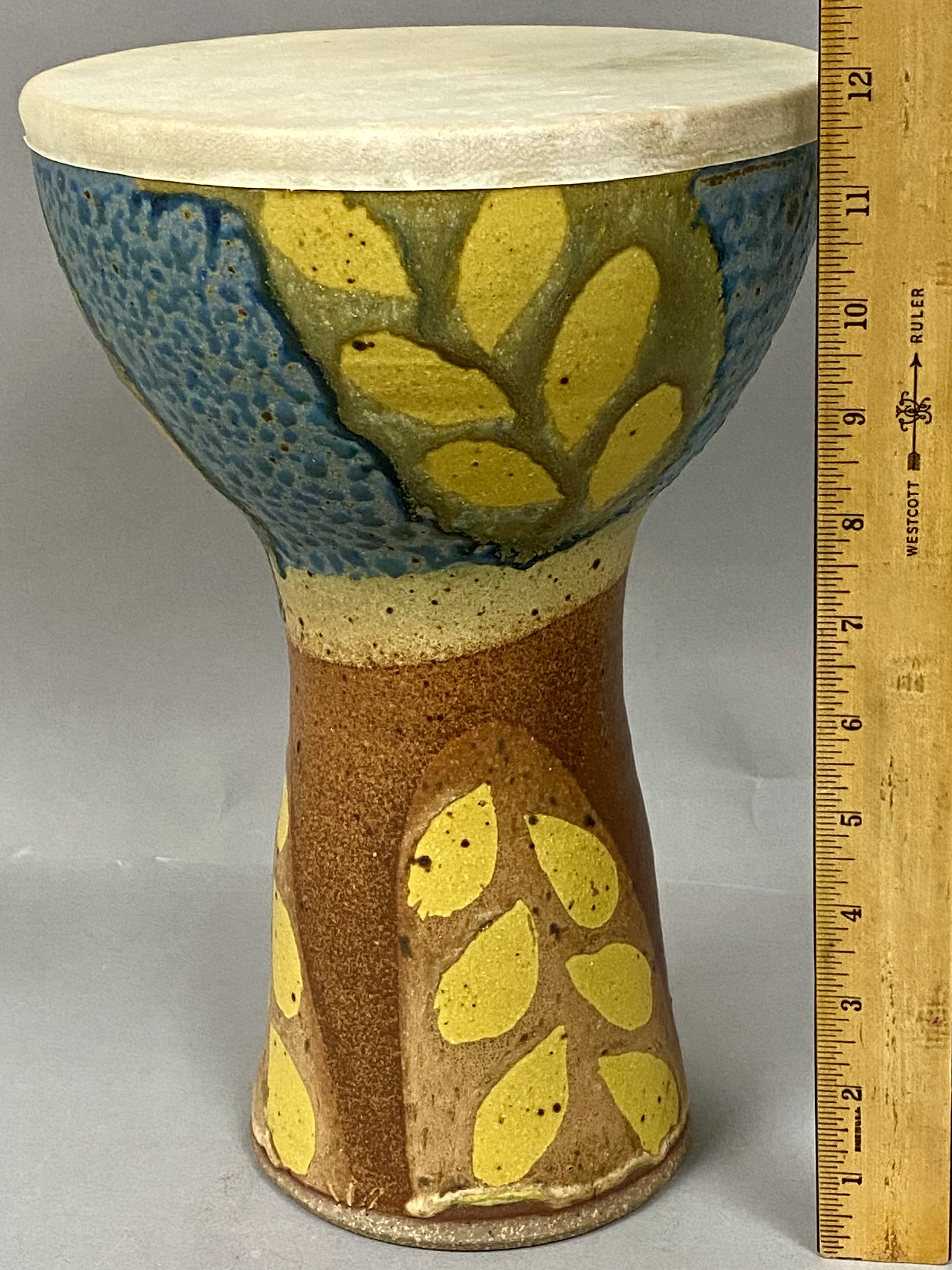 Hand Thrown Stoneware Doumbek Belly Dancing Drum