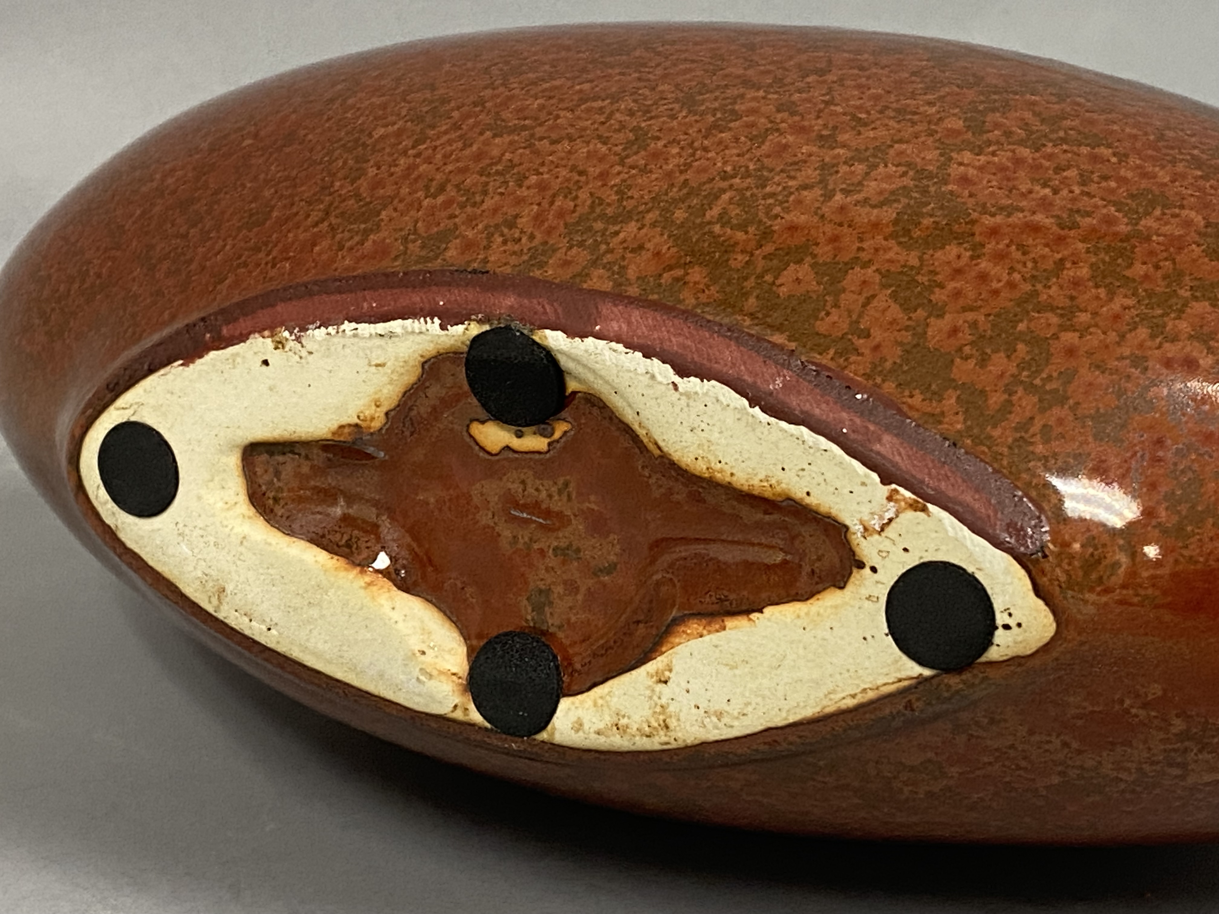 Large Drip Glaze Ceramic Squat Vase