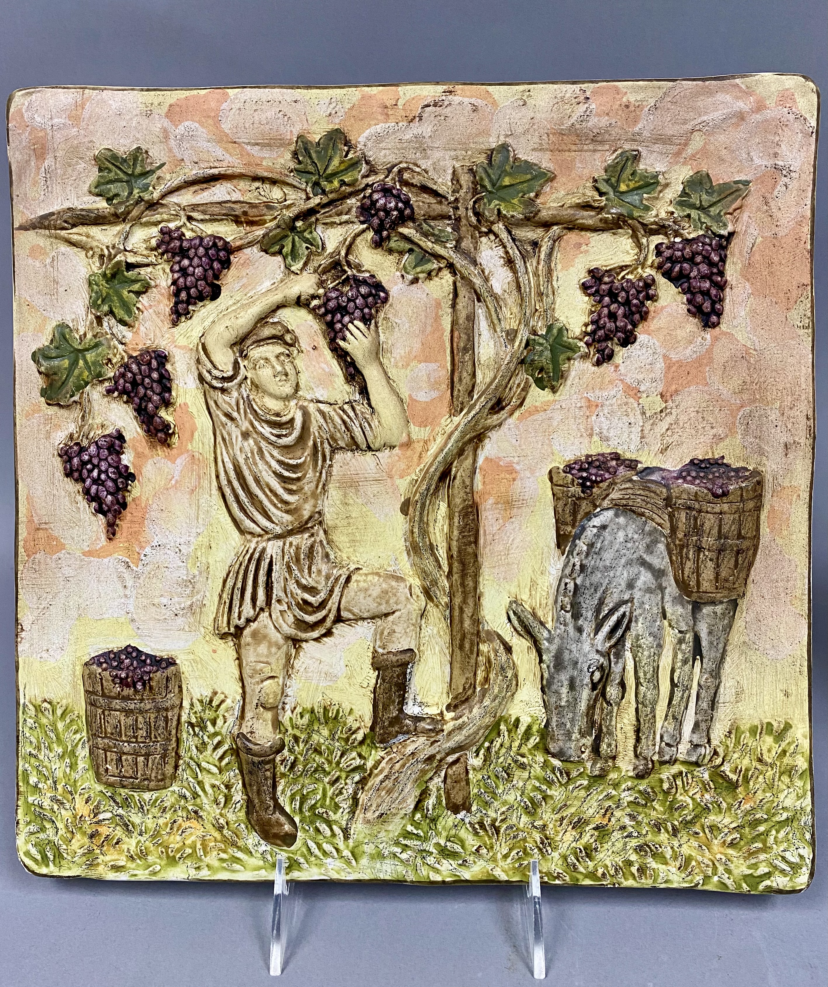 Stefano Roselli for NapaStyle Italian High-Relief Ceramic Wall Plaques