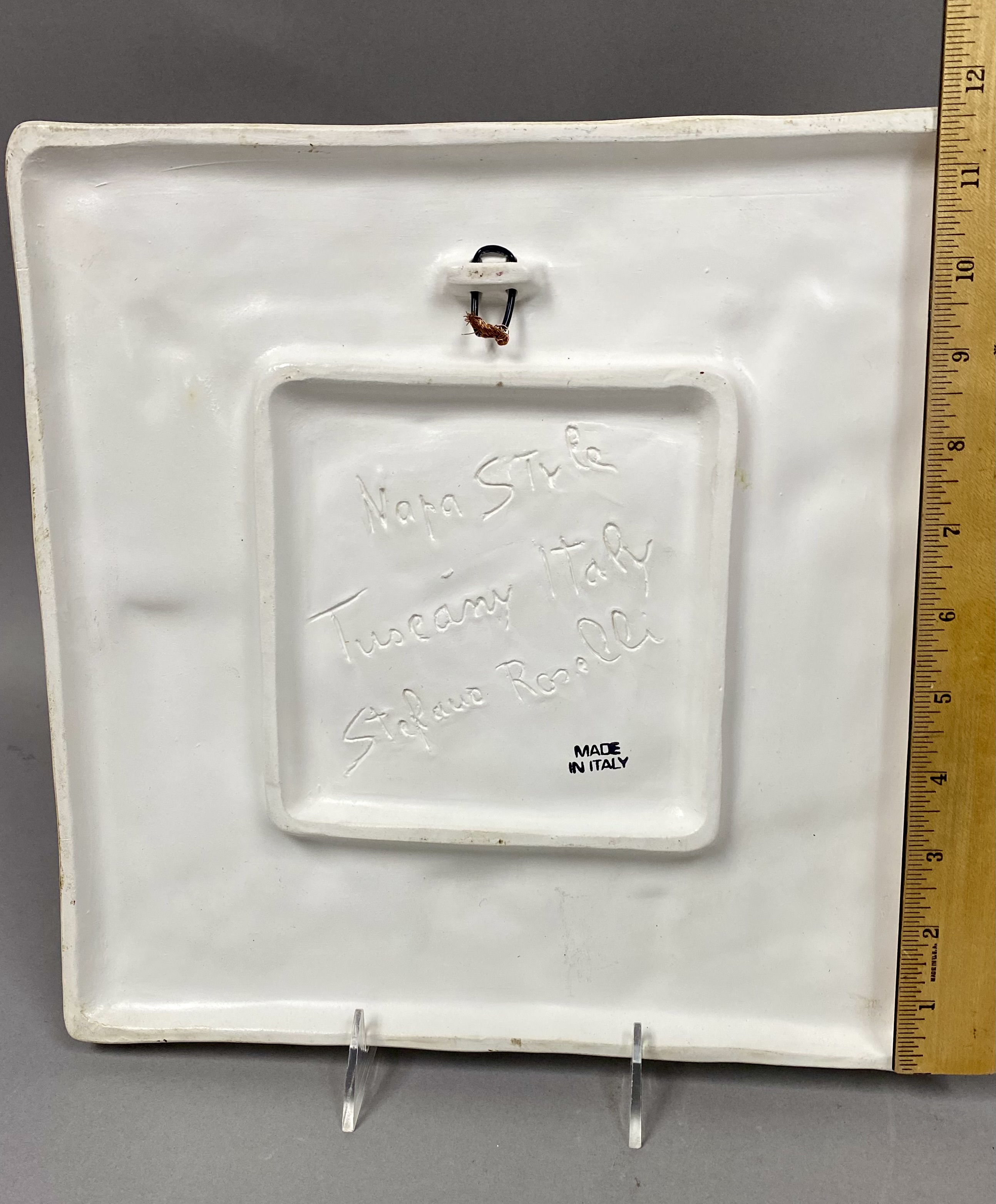 Stefano Roselli for NapaStyle Italian High-Relief Ceramic Wall Plaques