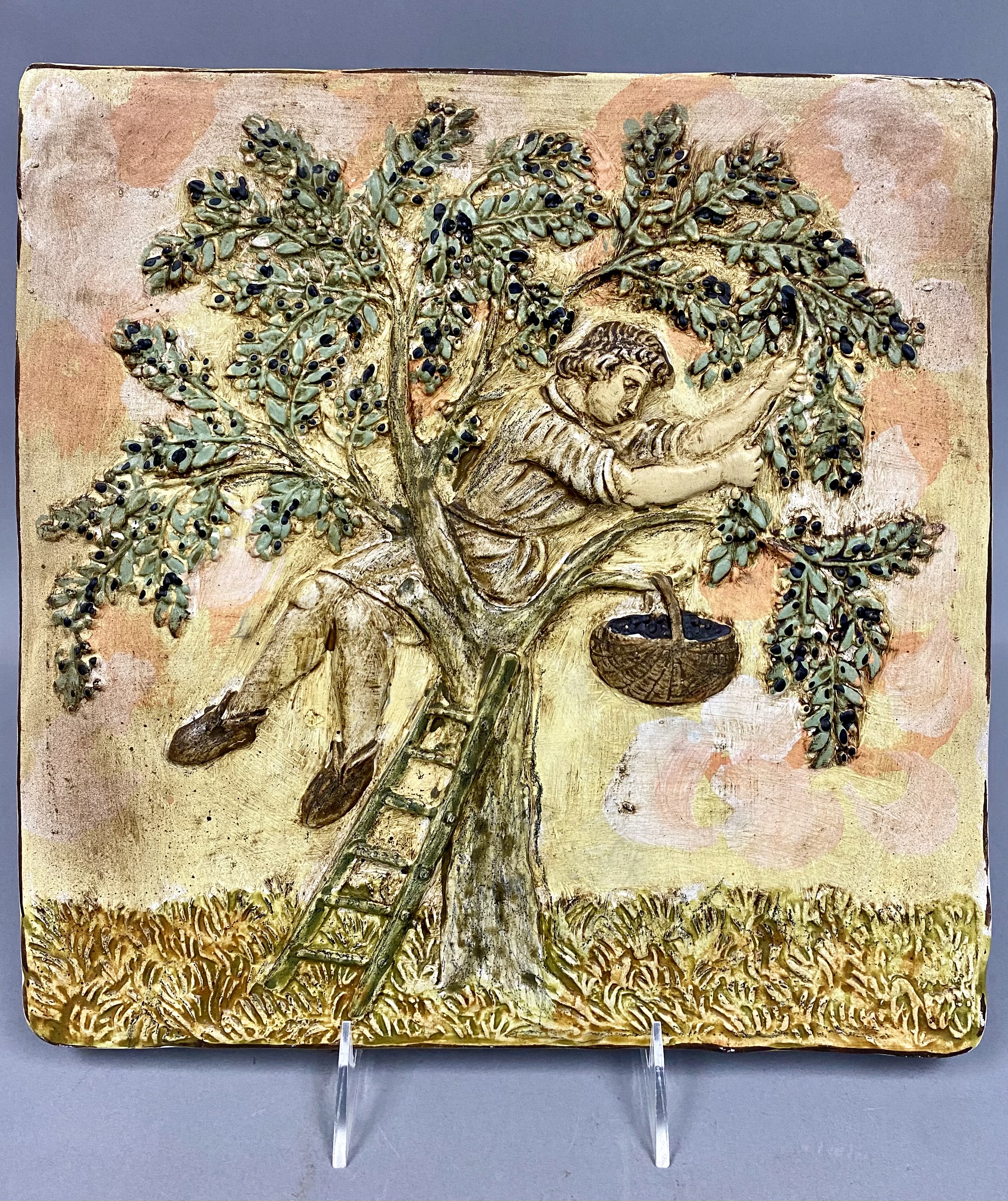 Stefano Roselli for NapaStyle Italian High-Relief Ceramic Wall Plaques