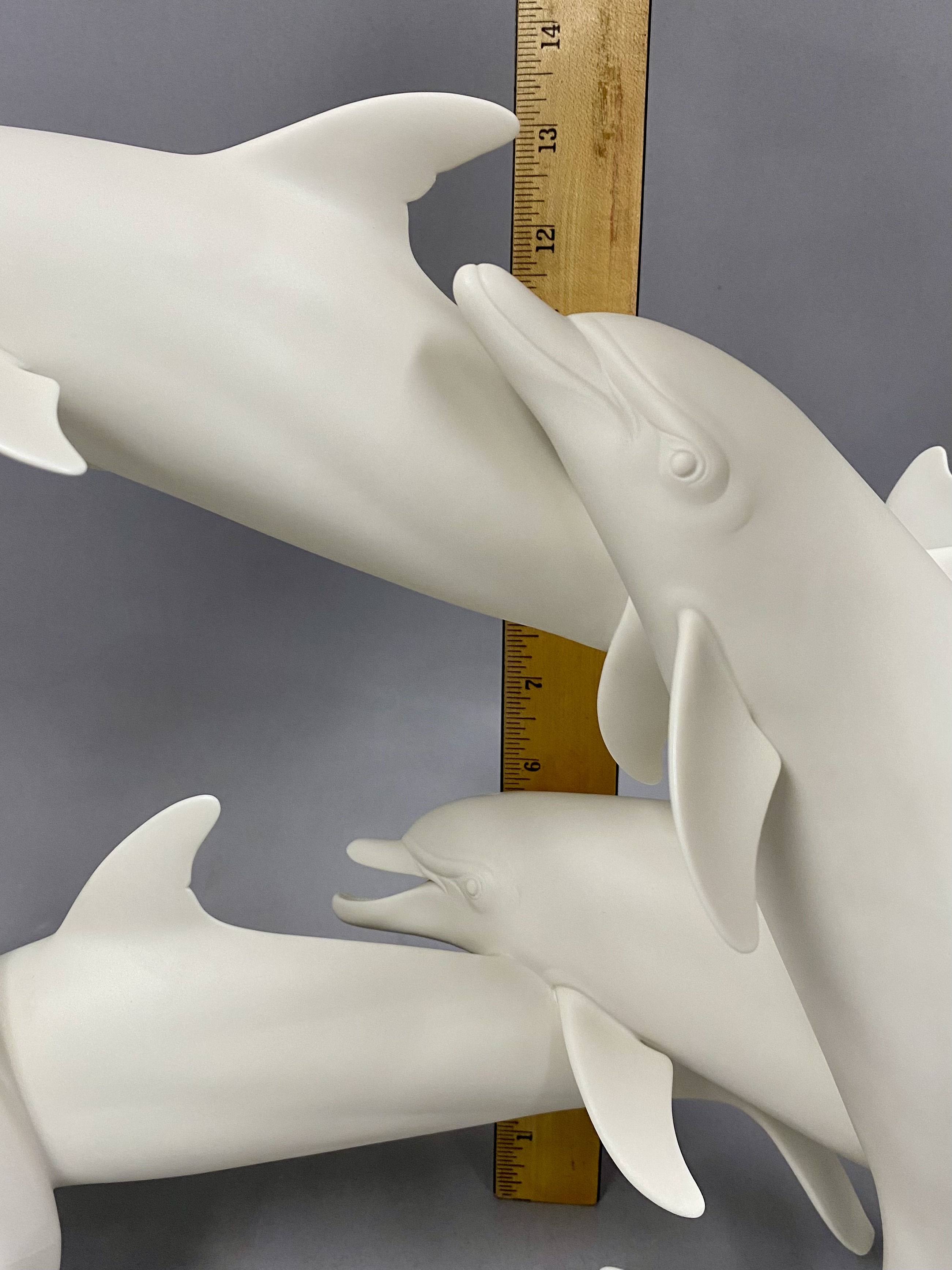 Limited Edition Bisque Porcelain Pod of Dolphins by Gunther Granget