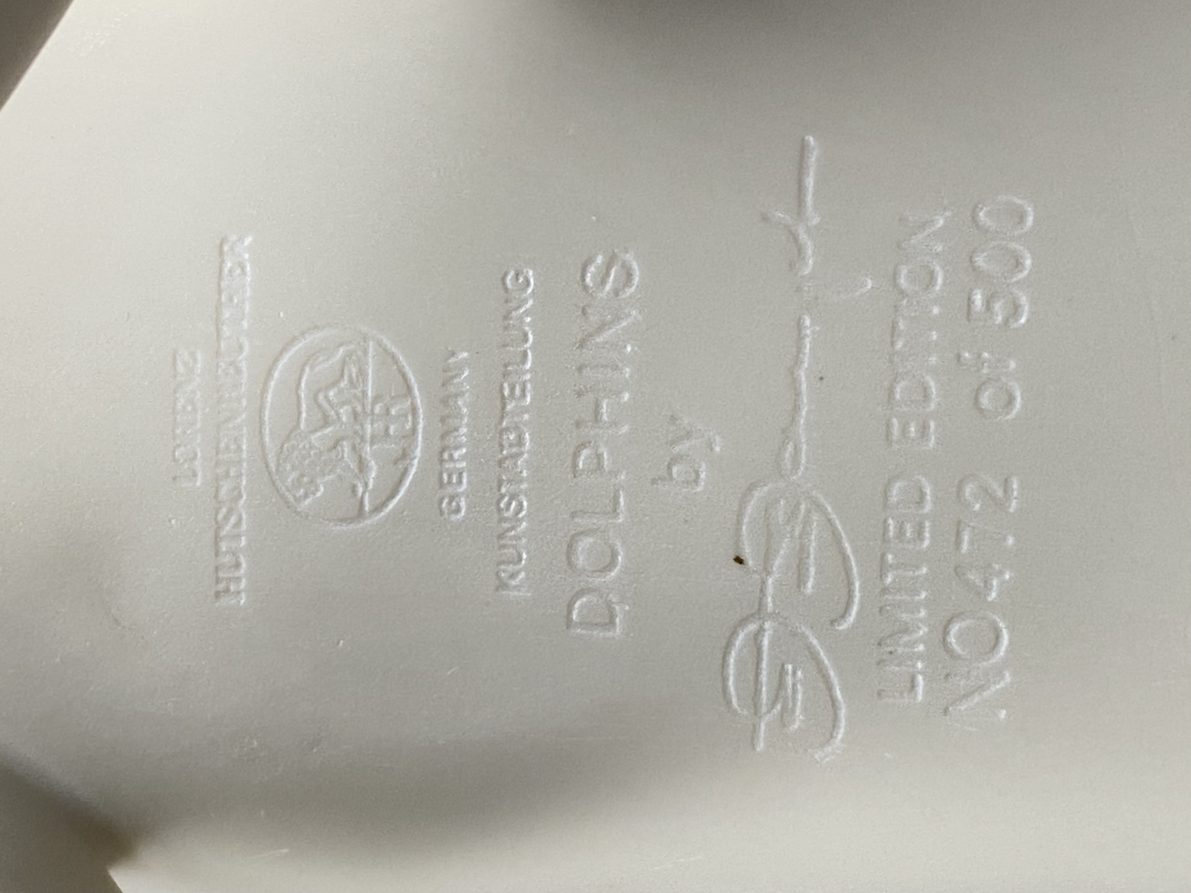 Limited Edition Bisque Porcelain Pod of Dolphins by Gunther Granget