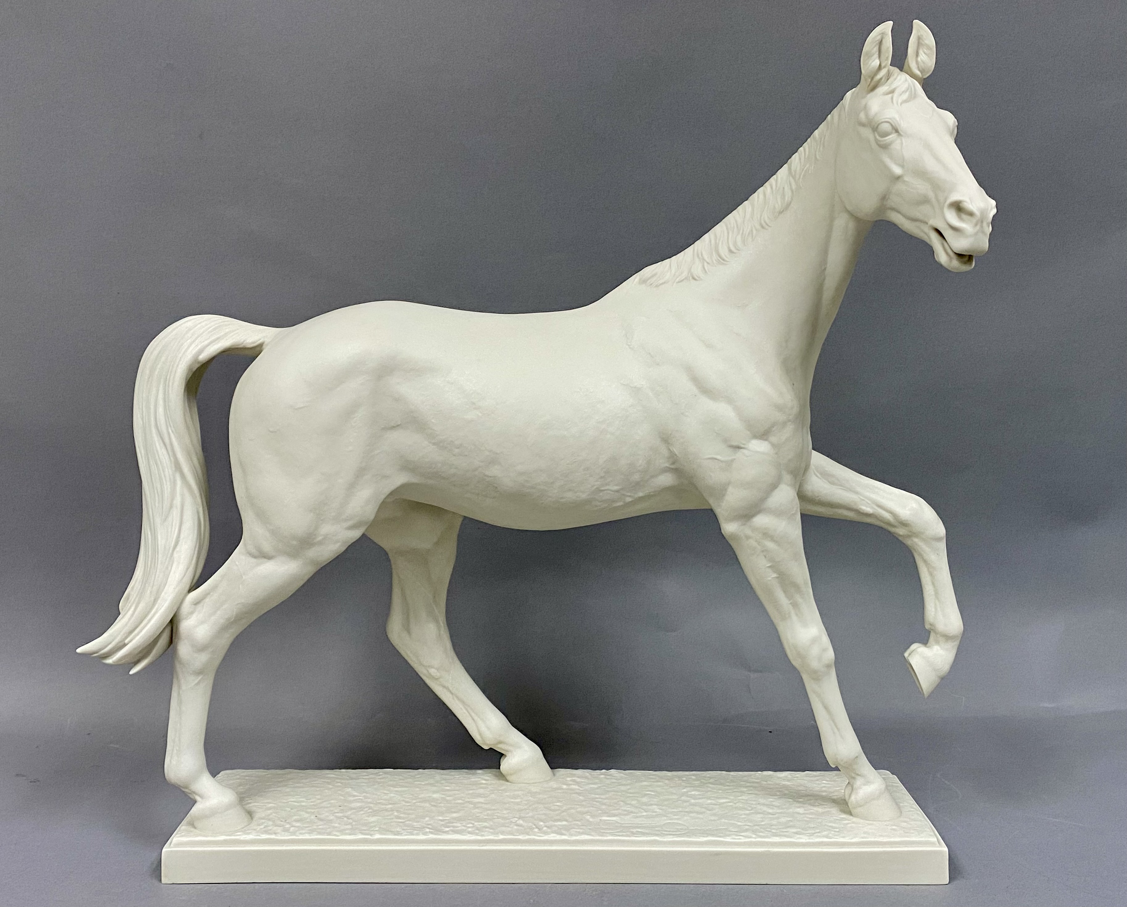 Hutschenreuther Bisque Porcelain Horse Figurine of Halla by Gunther Granget