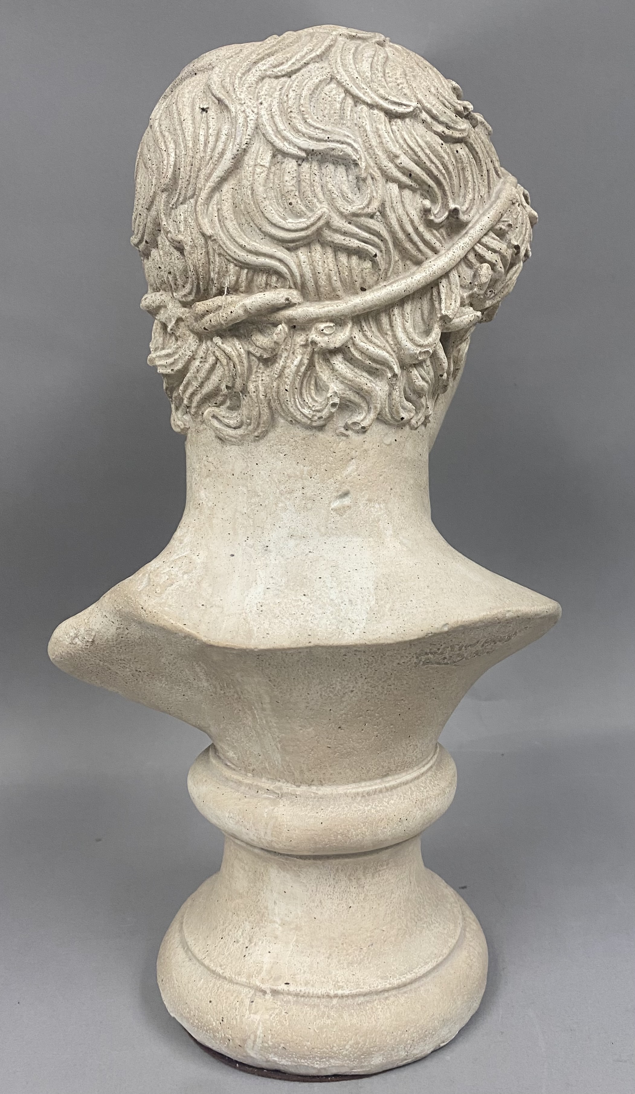 Austin Productions, Neoclassical Style Cast Stone Bust, 1984