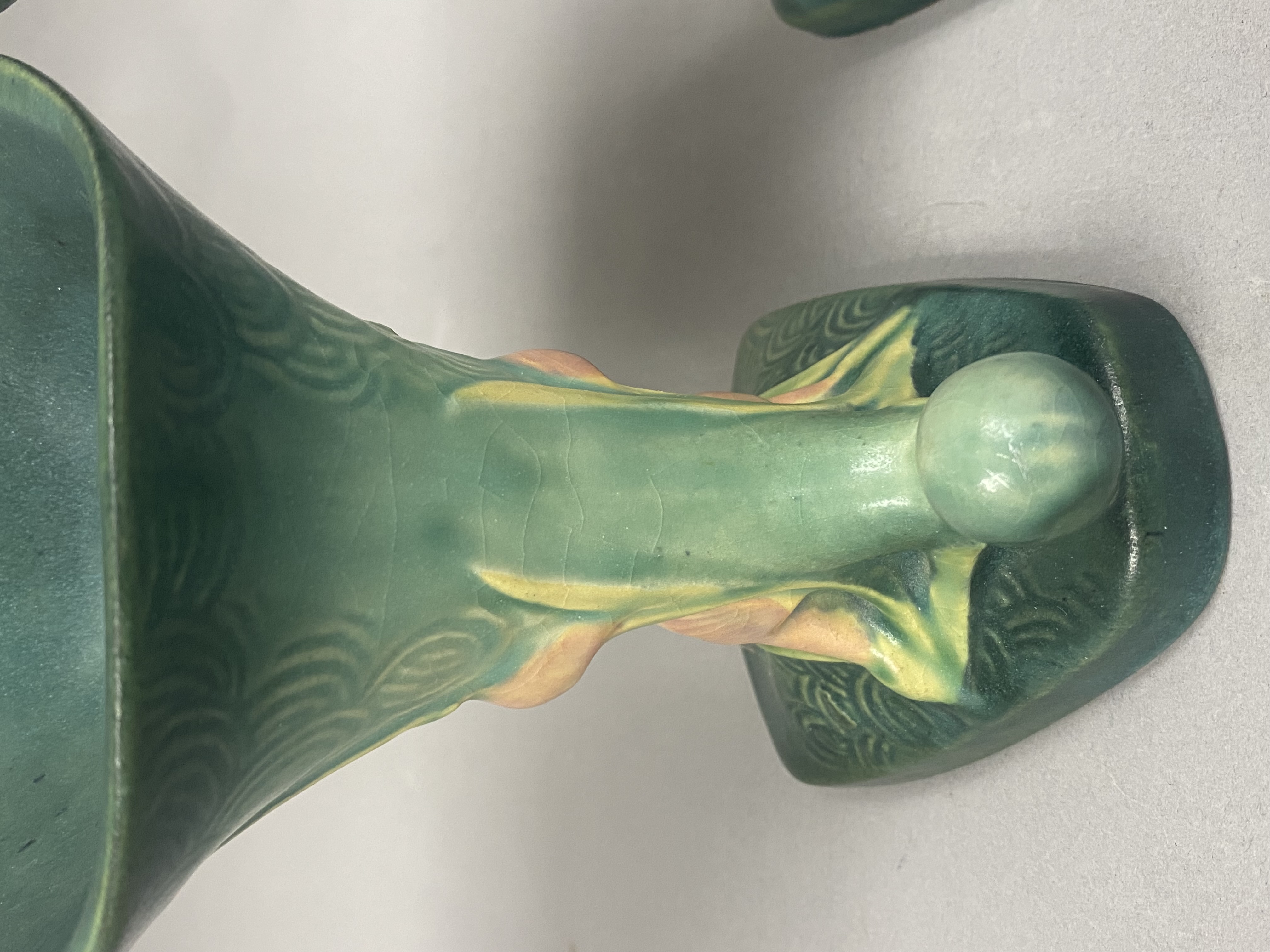 Roseville Pottery Zephyr Lily Cornucopia Vases