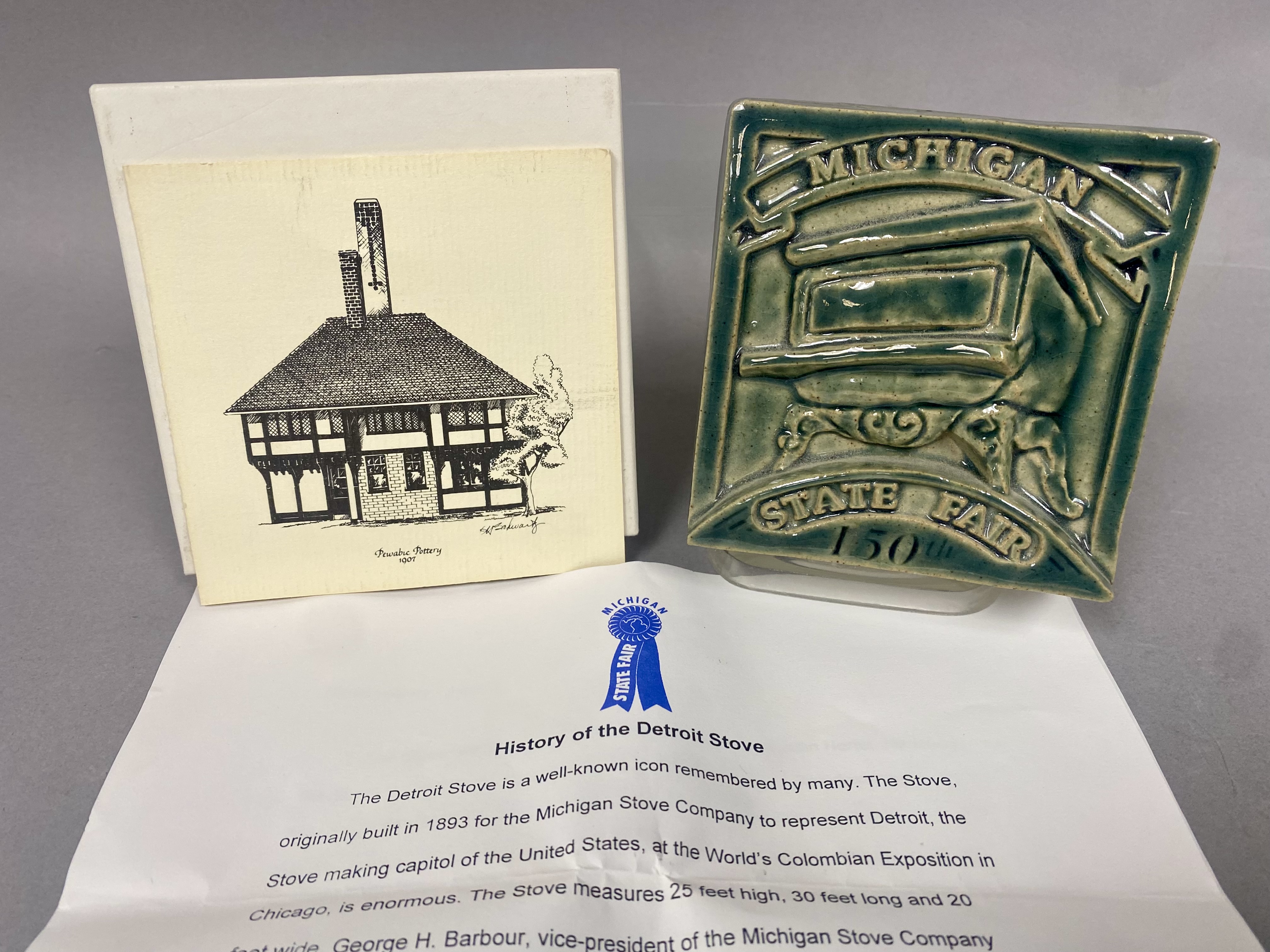 Pewabic Pottery Michigan State Fair Tile, 1998