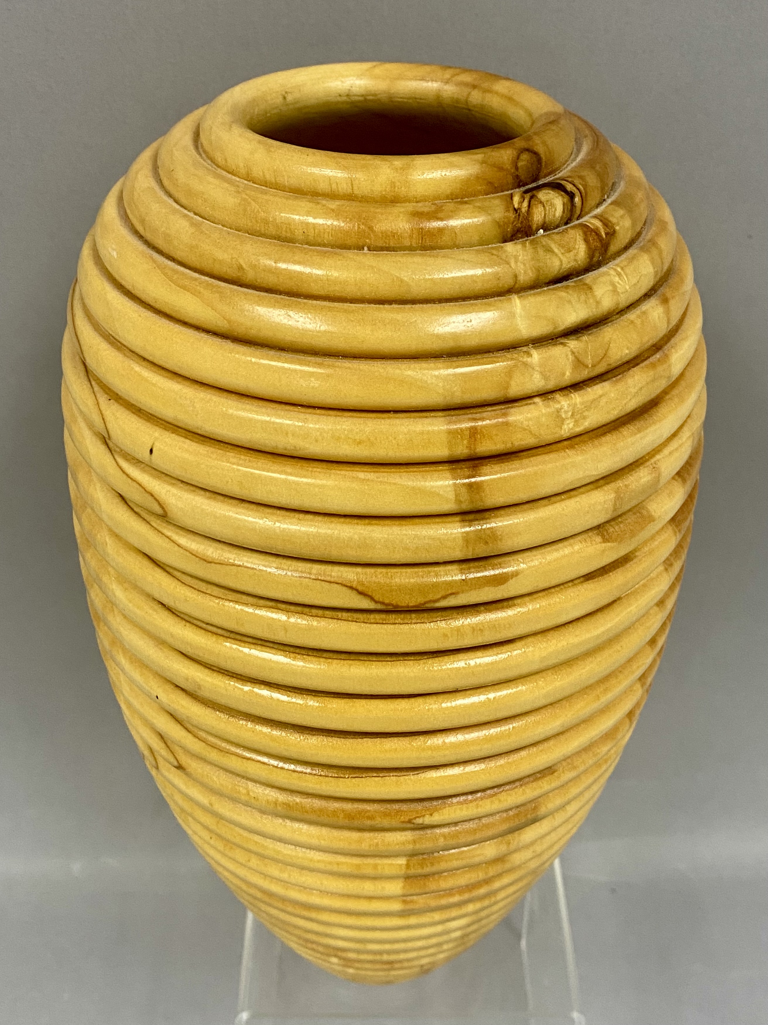 Vintage Bruce Forest Signed Wood Turned Vase