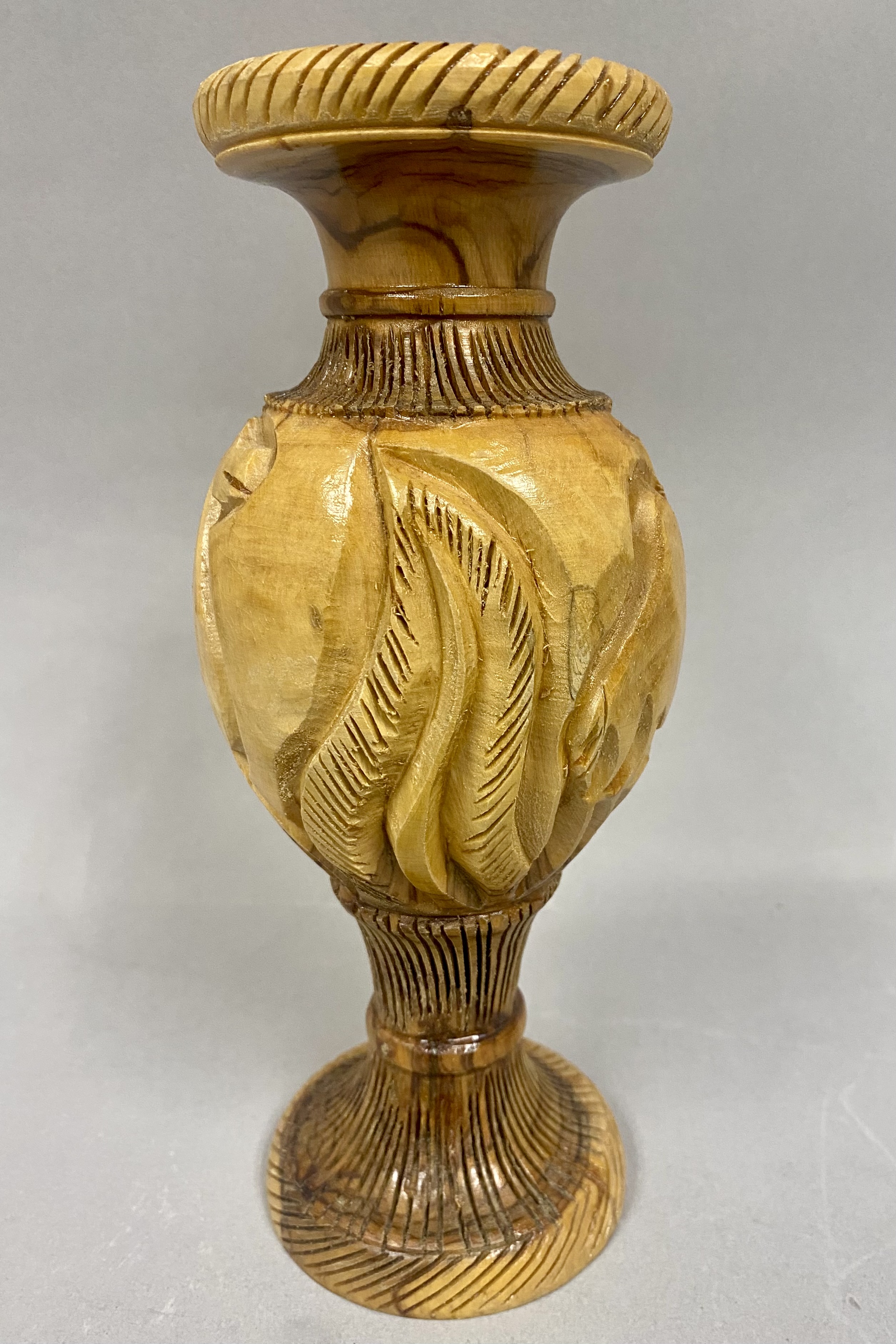 Holy Land Olive Wood Vase and Mexican Molinillo