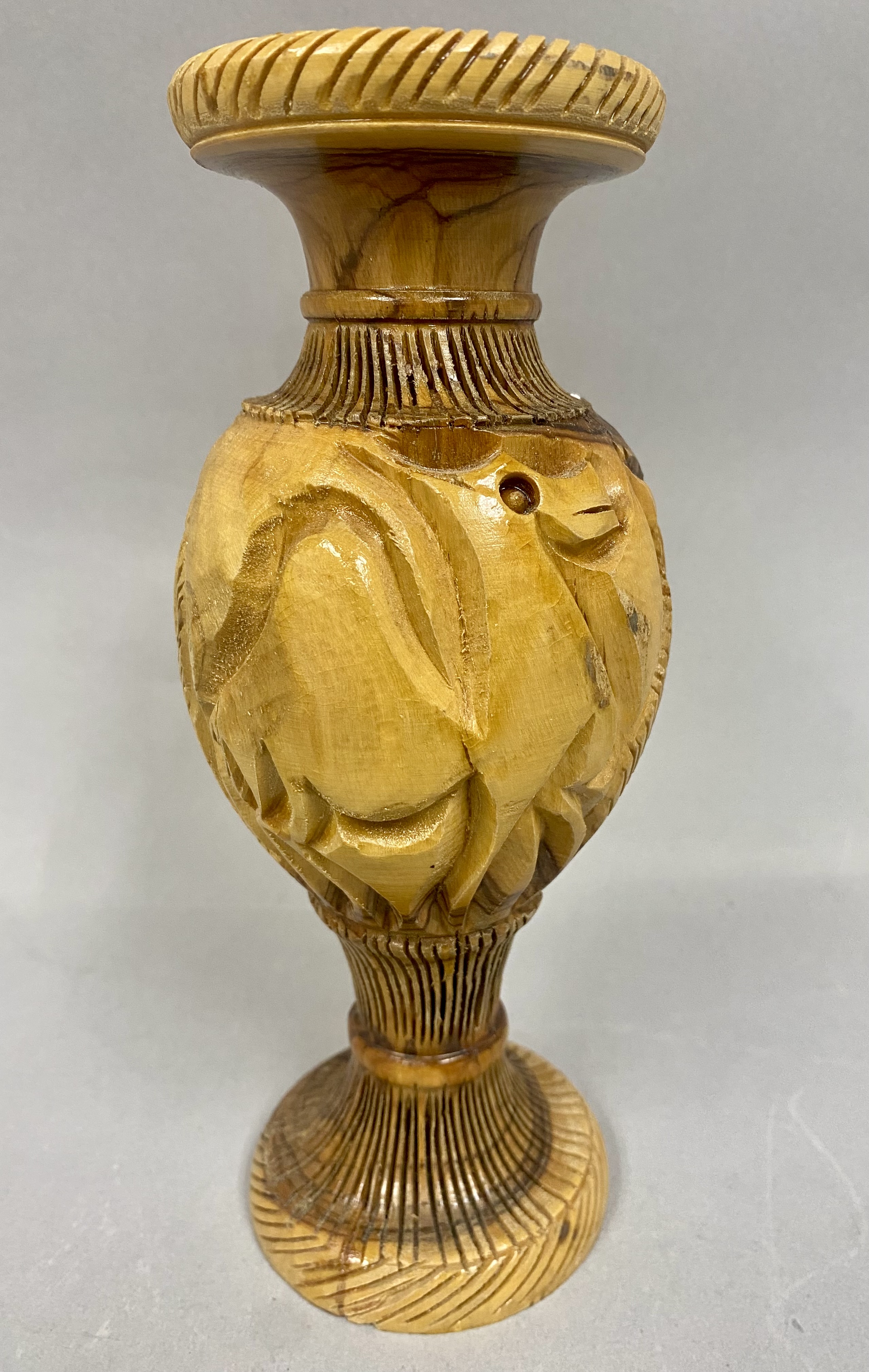 Holy Land Olive Wood Vase and Mexican Molinillo