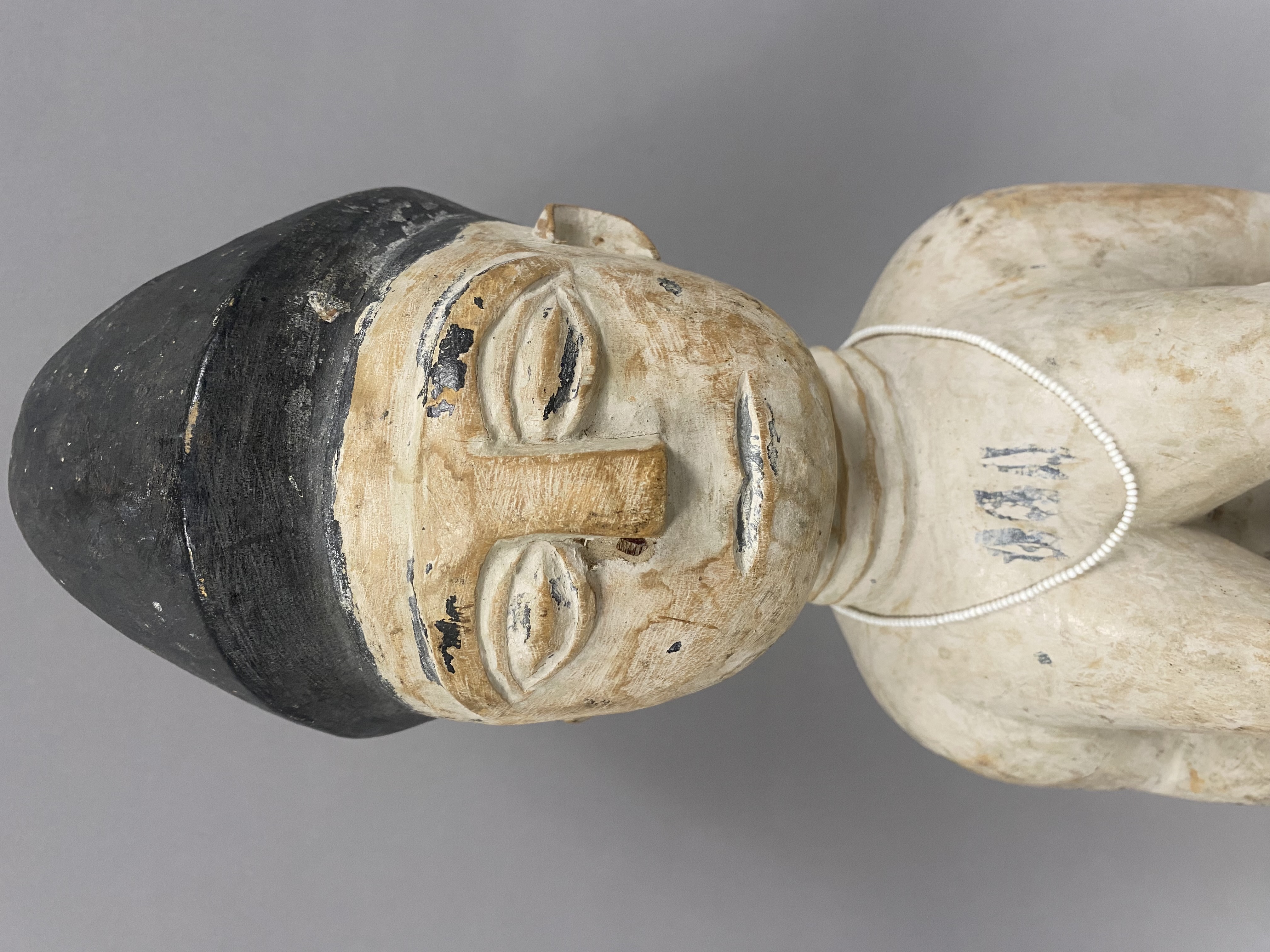 West African Wooden Standing Female Figure