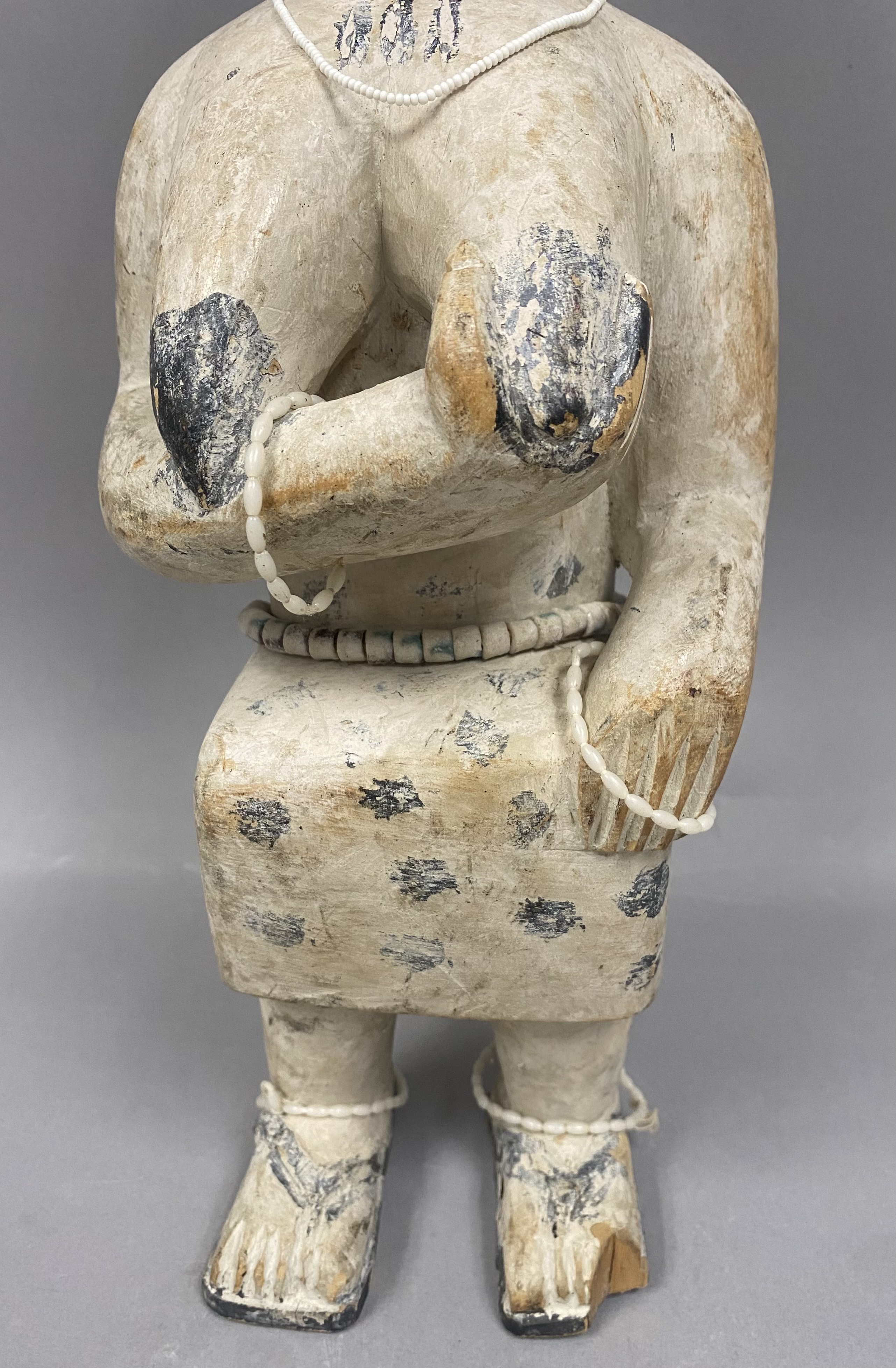 West African Wooden Standing Female Figure
