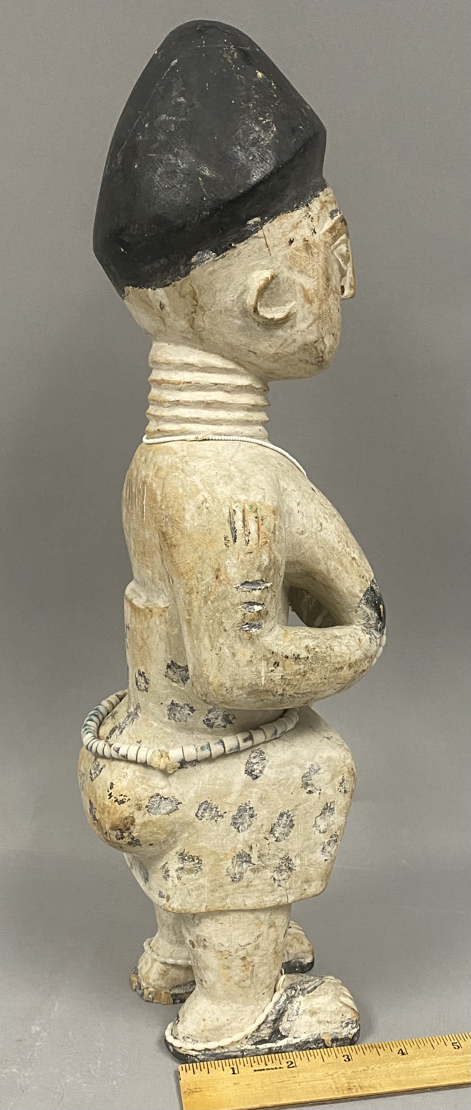 West African Wooden Standing Female Figure