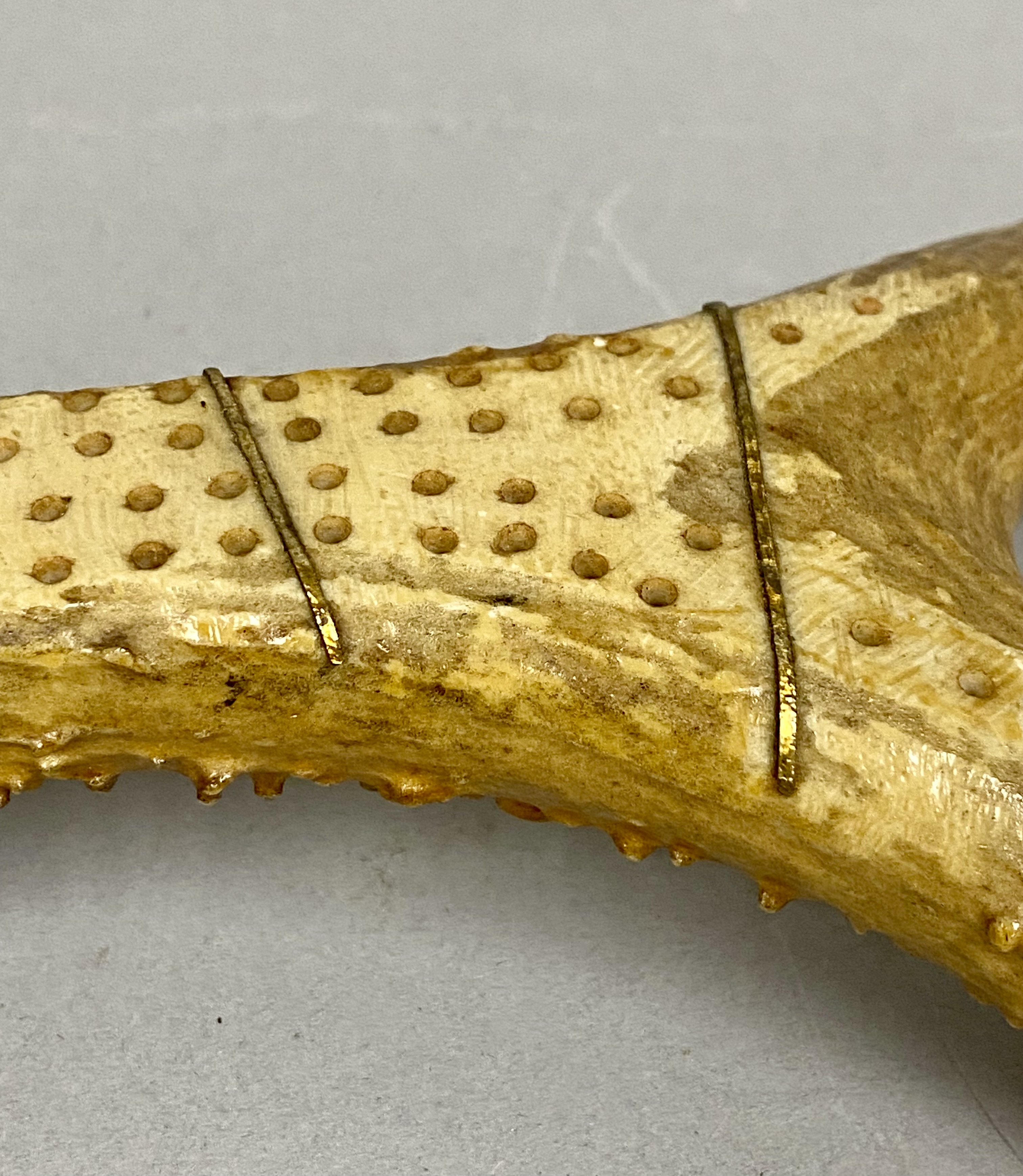 Vintage Handcrafted Deer Antler Cribbage Board