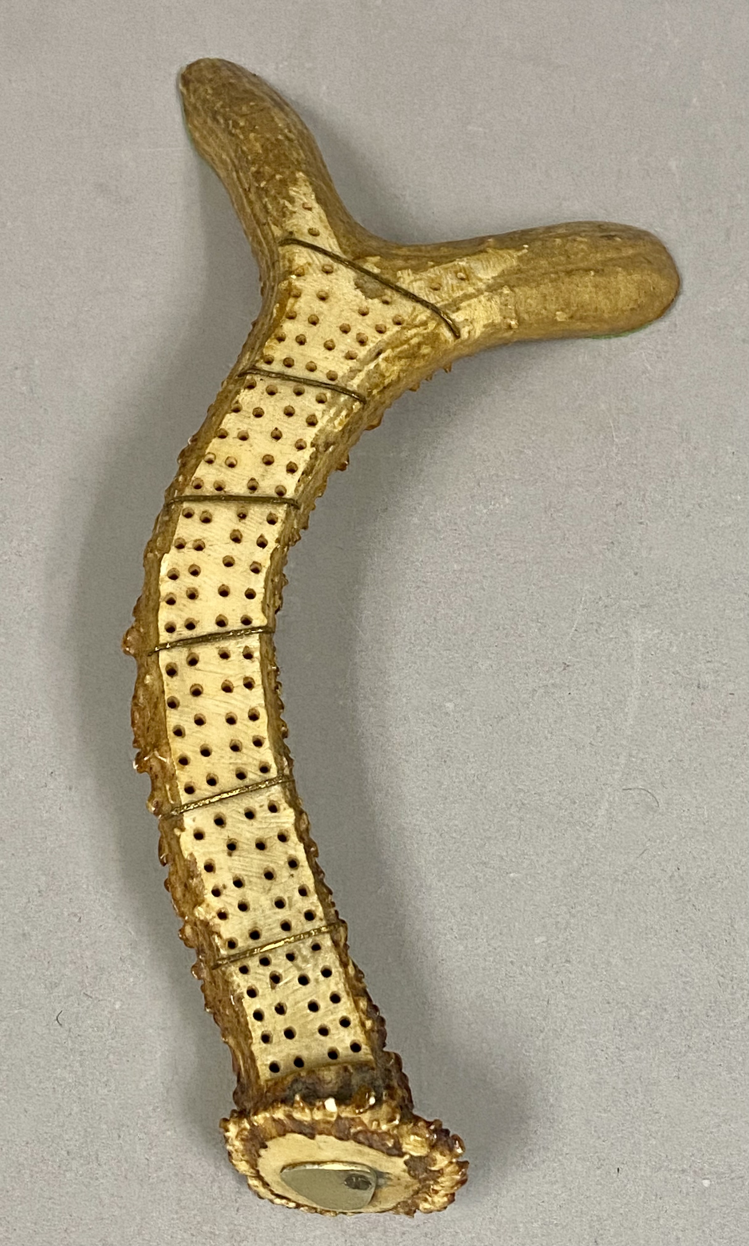 Vintage Handcrafted Deer Antler Cribbage Board