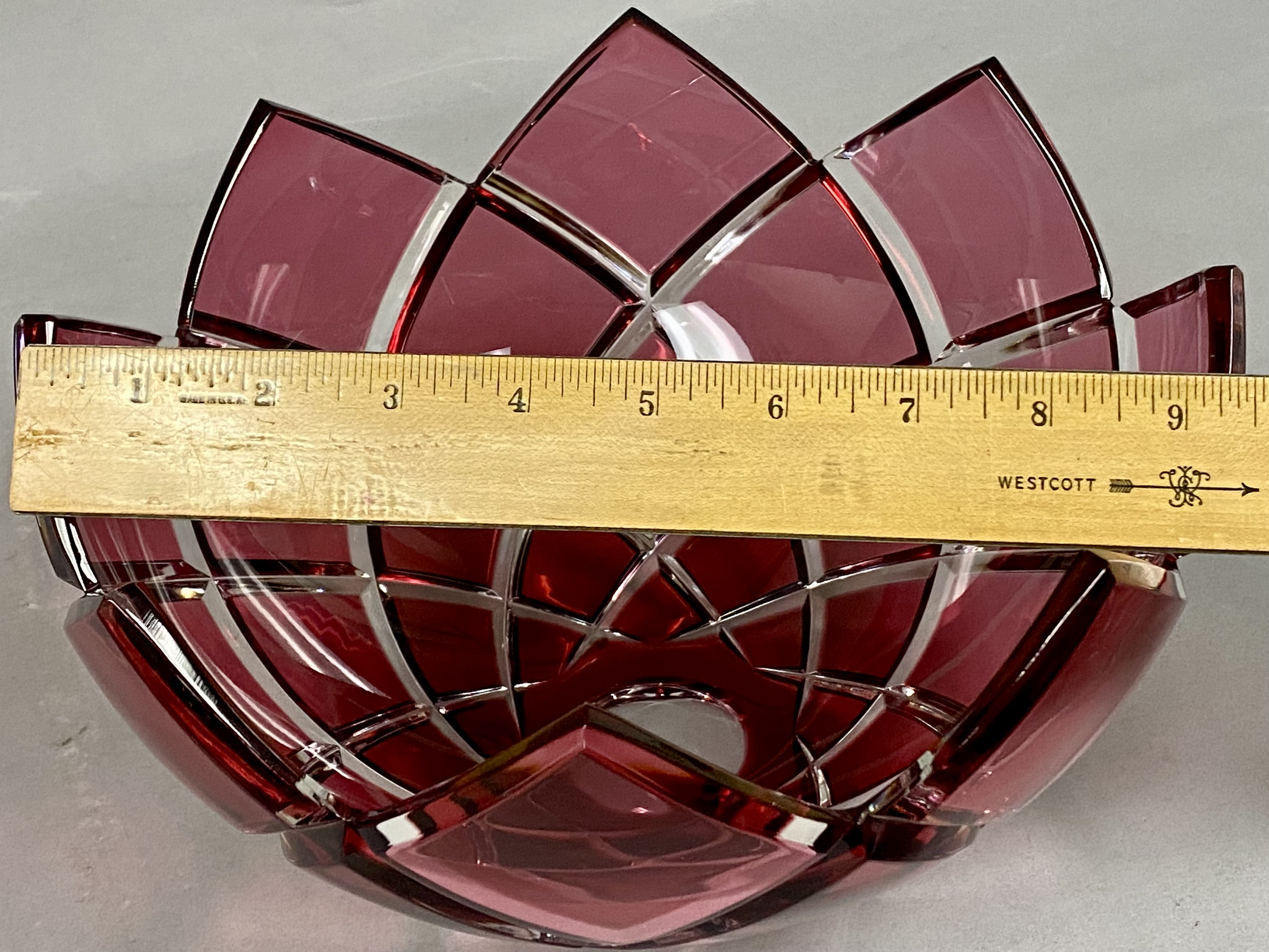 Crescendo Pattern Mikasa Crystal Centerpiece Bowl