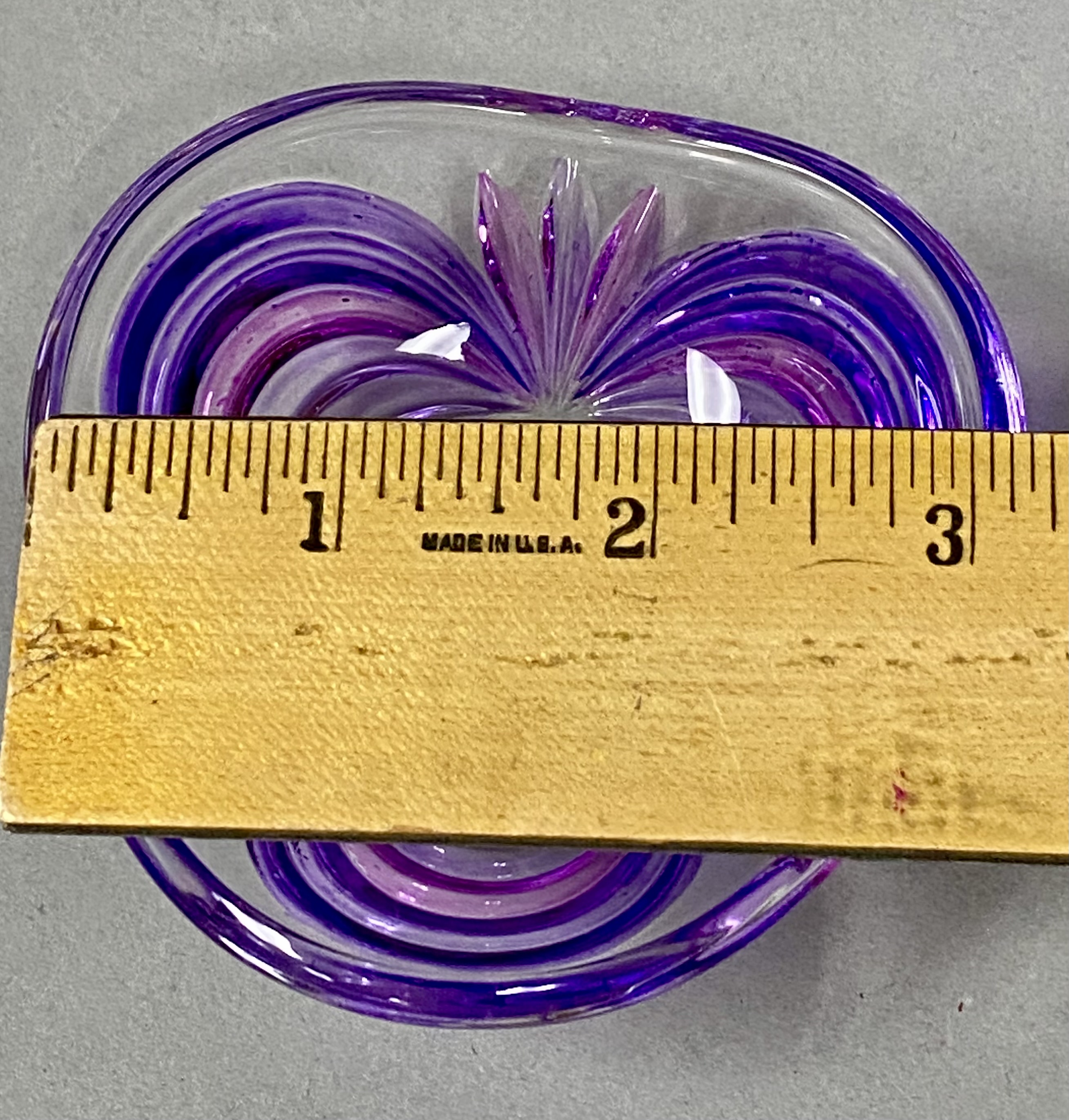Italian Art Glass Tricorn Trinket Dish