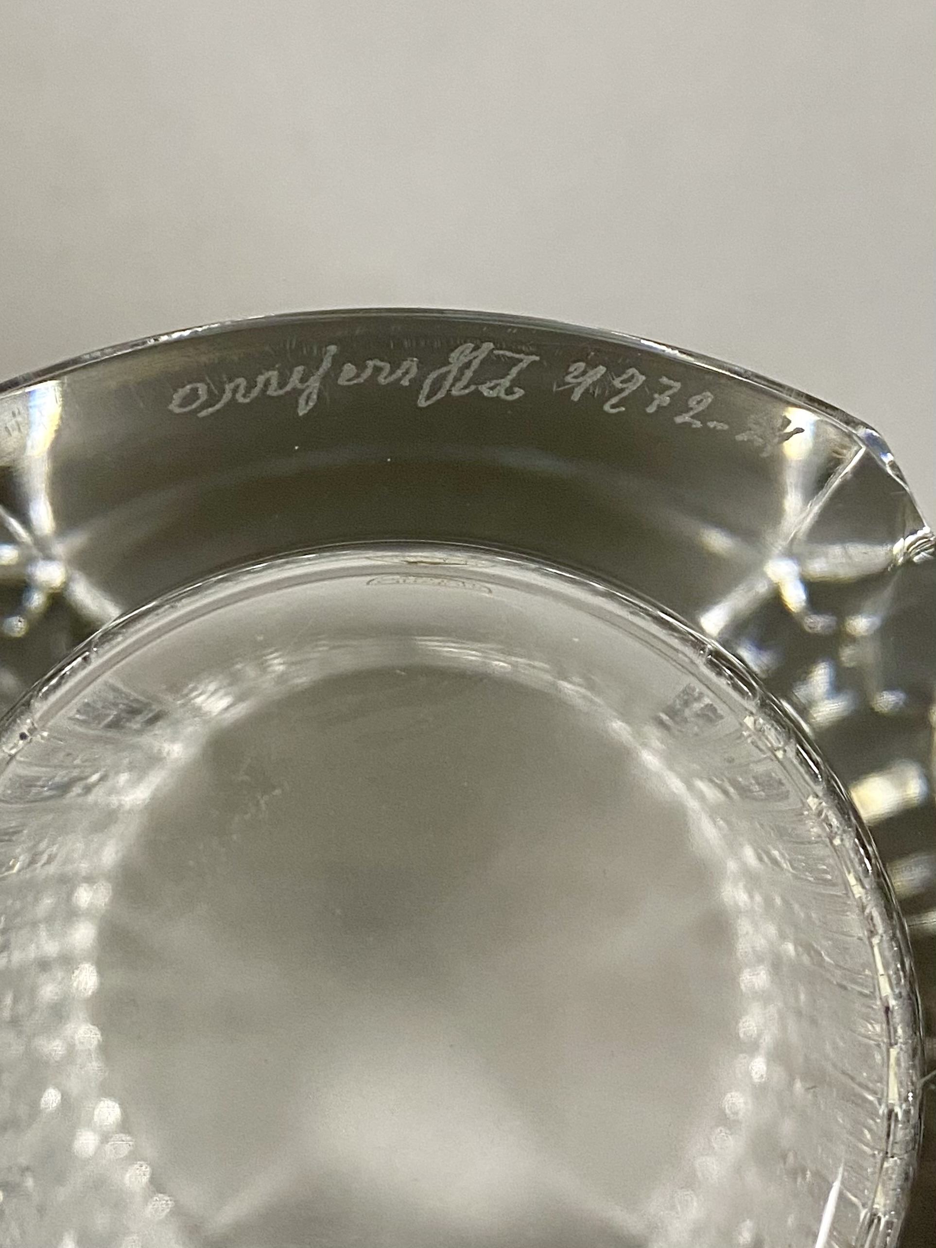 Orrefors Olle Alberius Castle Top Fluted Crystal Vase