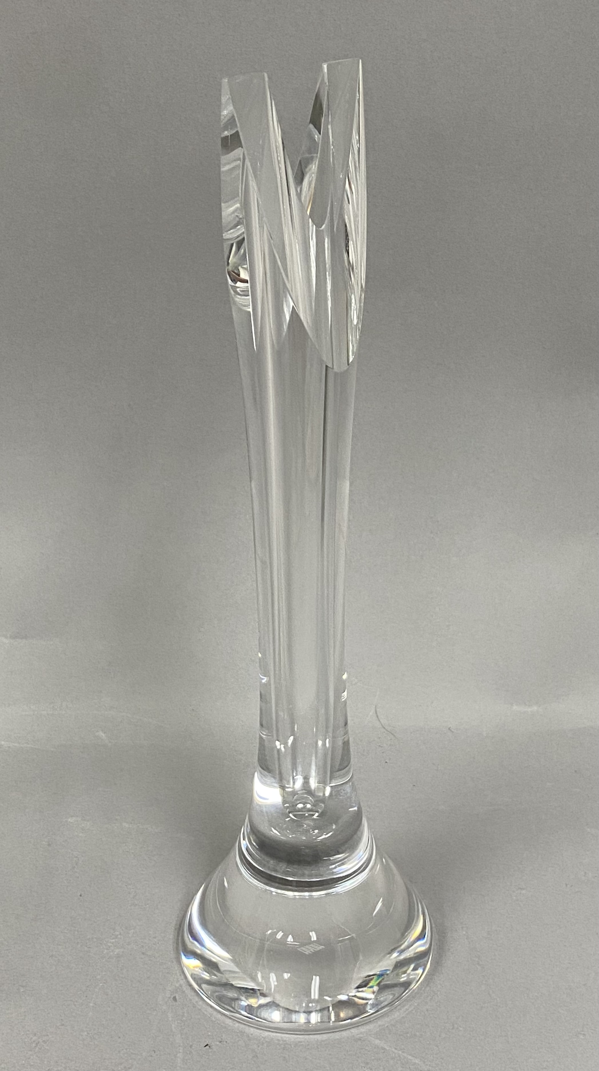 Signed Hoya Japan Art Crystal "Tension" Vase