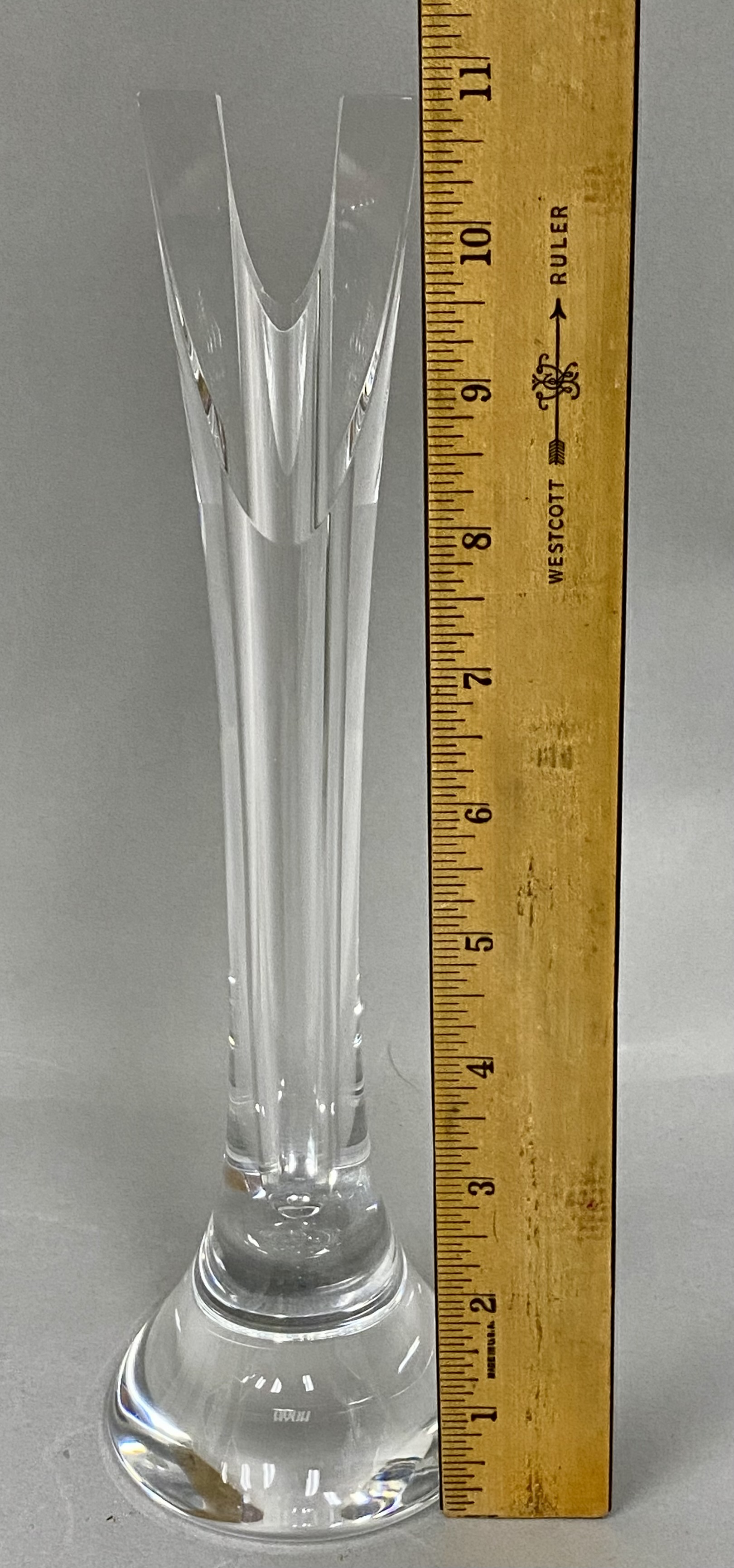 Signed Hoya Japan Art Crystal "Tension" Vase