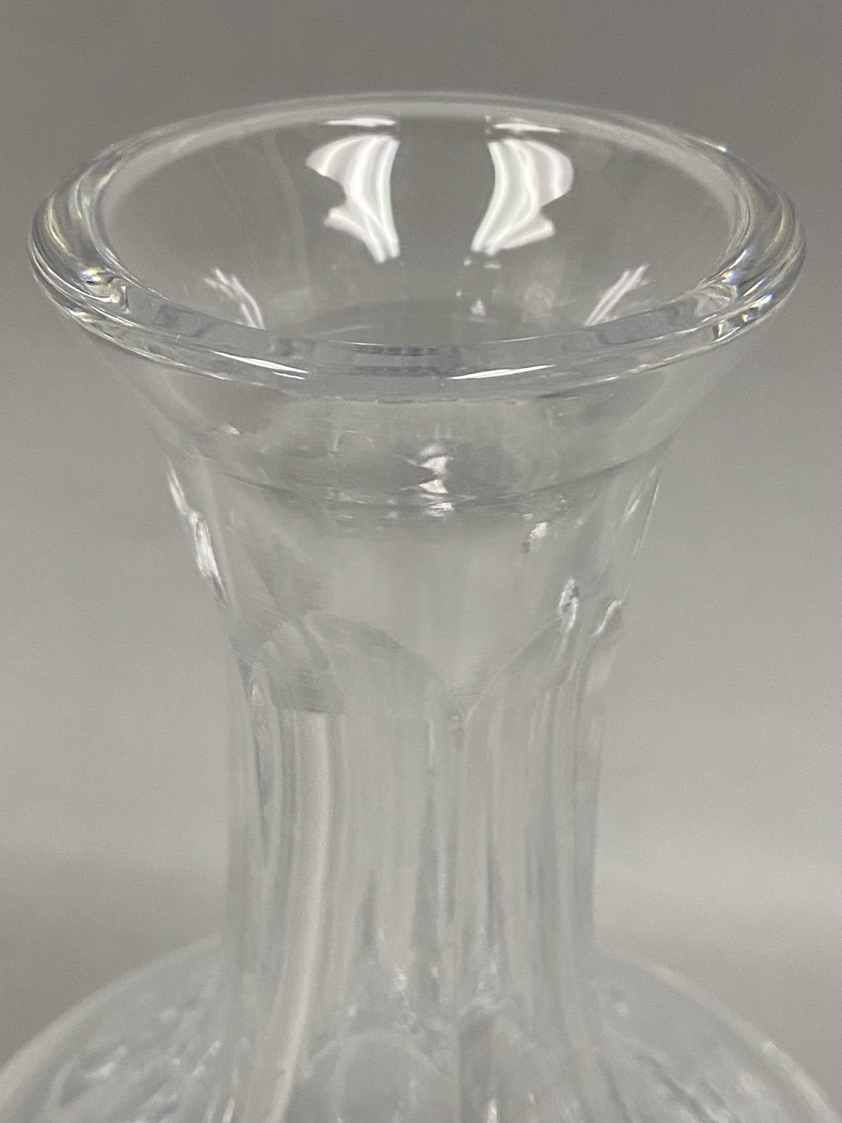 Vintage H. Atlantis Lead Crystal Diamond Cut Decanter