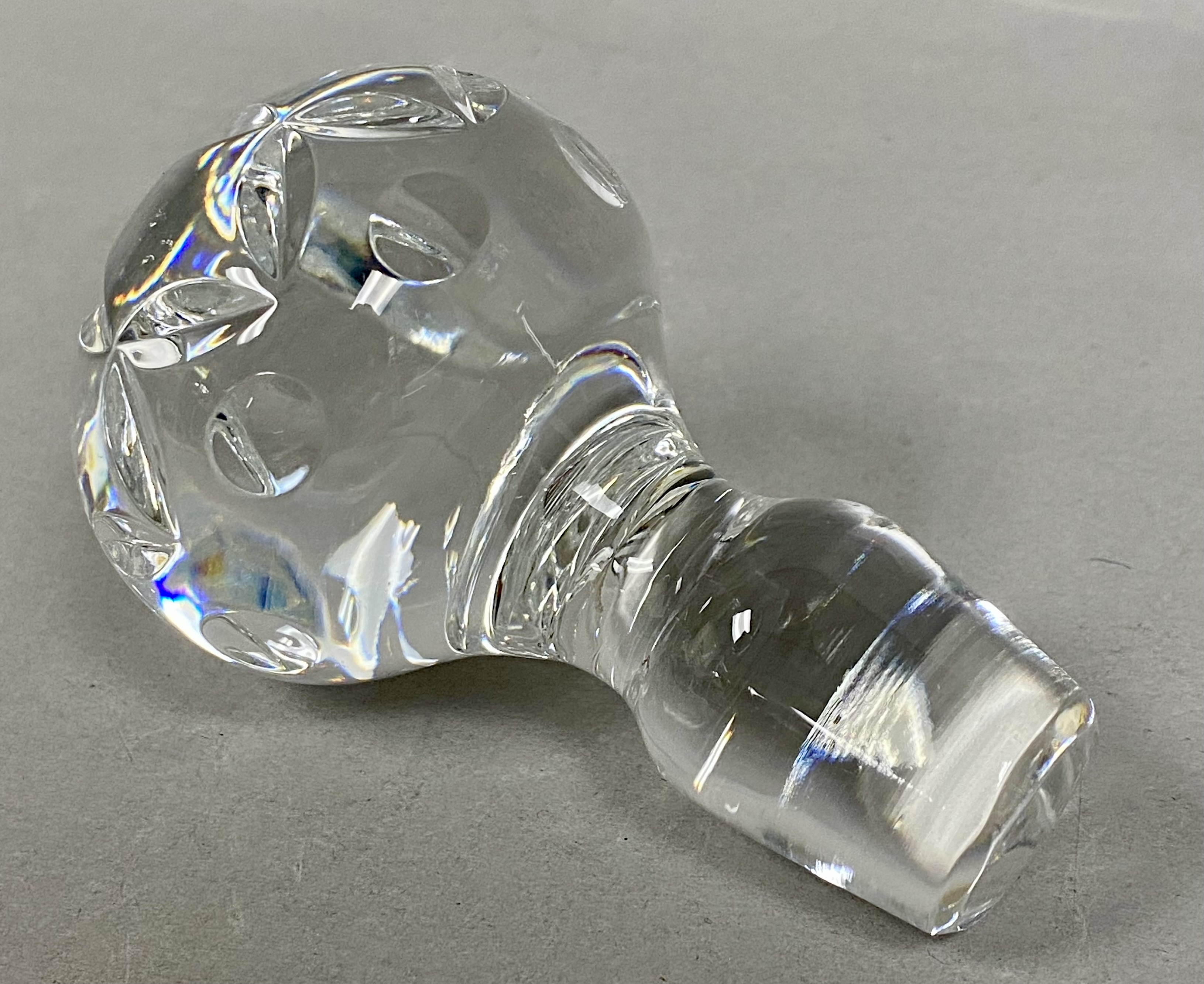 Vintage Crystal Ship’s Diamond Cut Decanter