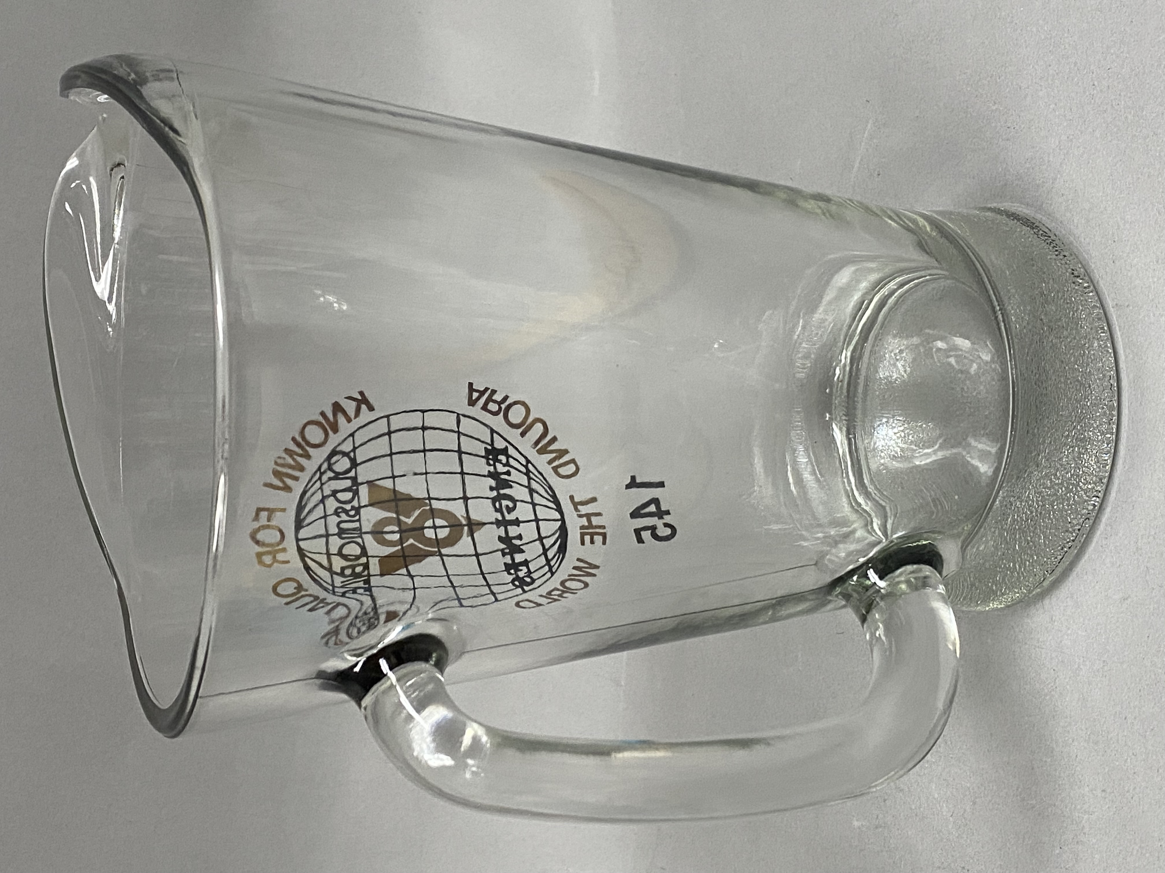 Vintage Oldsmobile V8 Engines Glass Presentation Pitcher