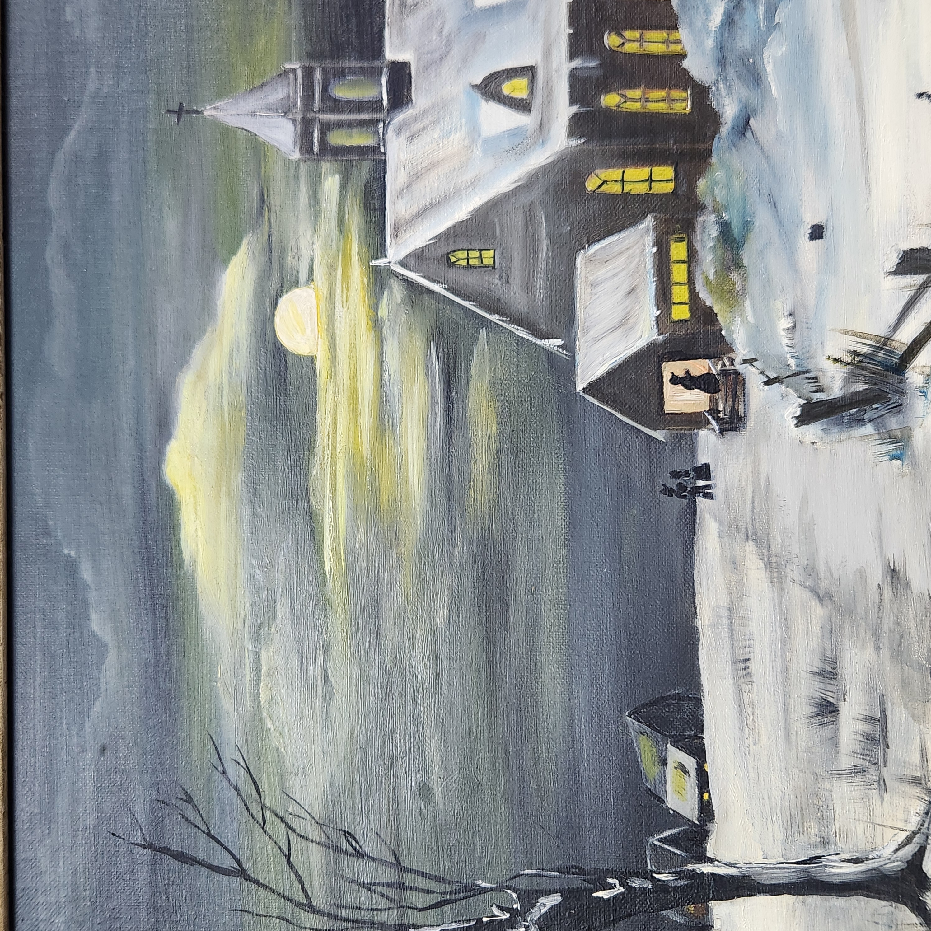 LaVonne McFate Amish Church Painting