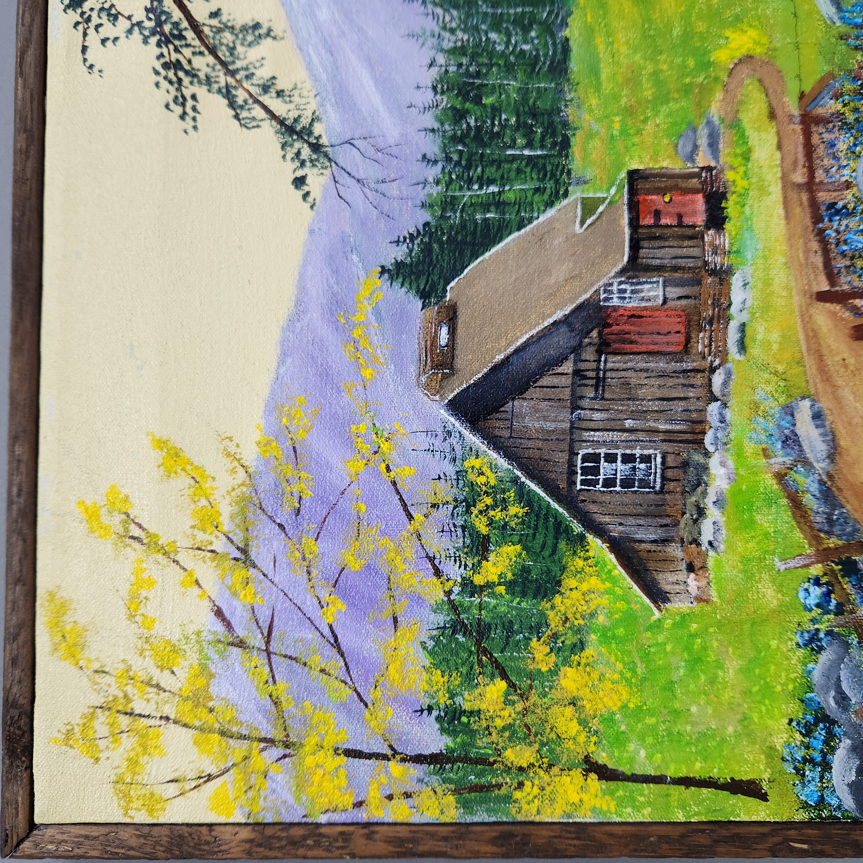 J Ayer Mountain Landscape Oil on Canvas