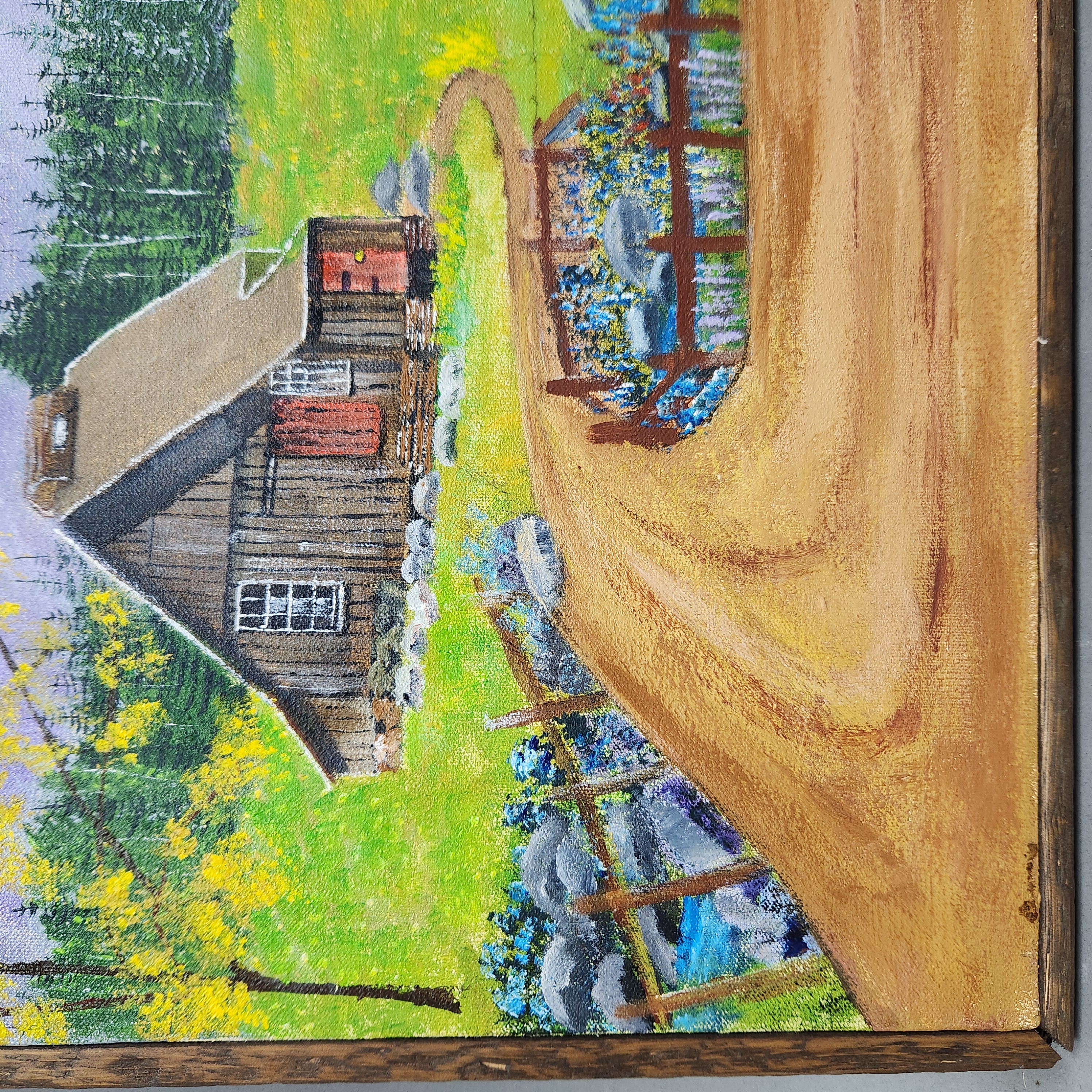J Ayer Mountain Landscape Oil on Canvas