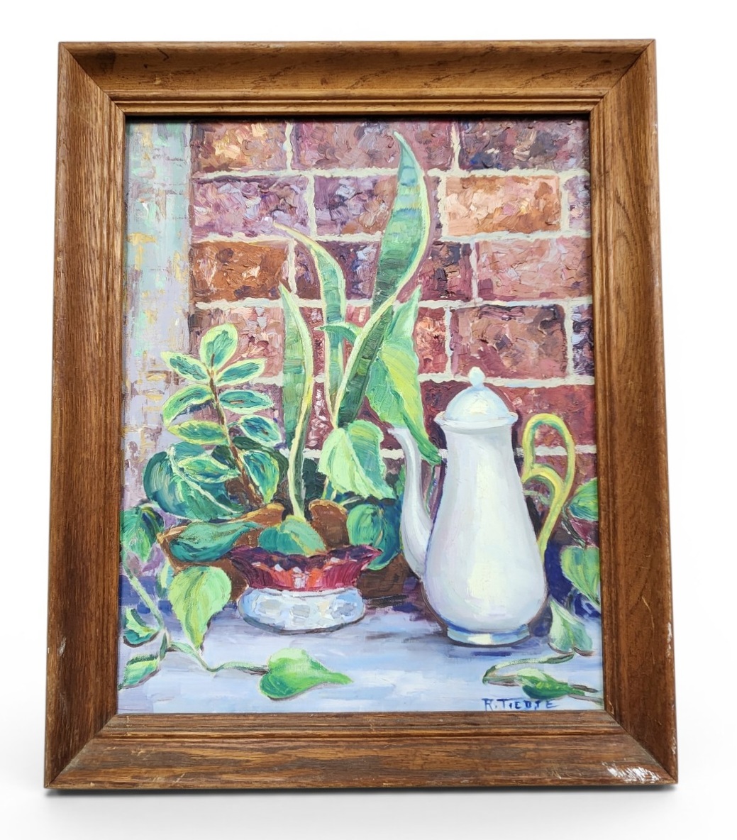 R. Tiedte Still Life Oil on Canvas