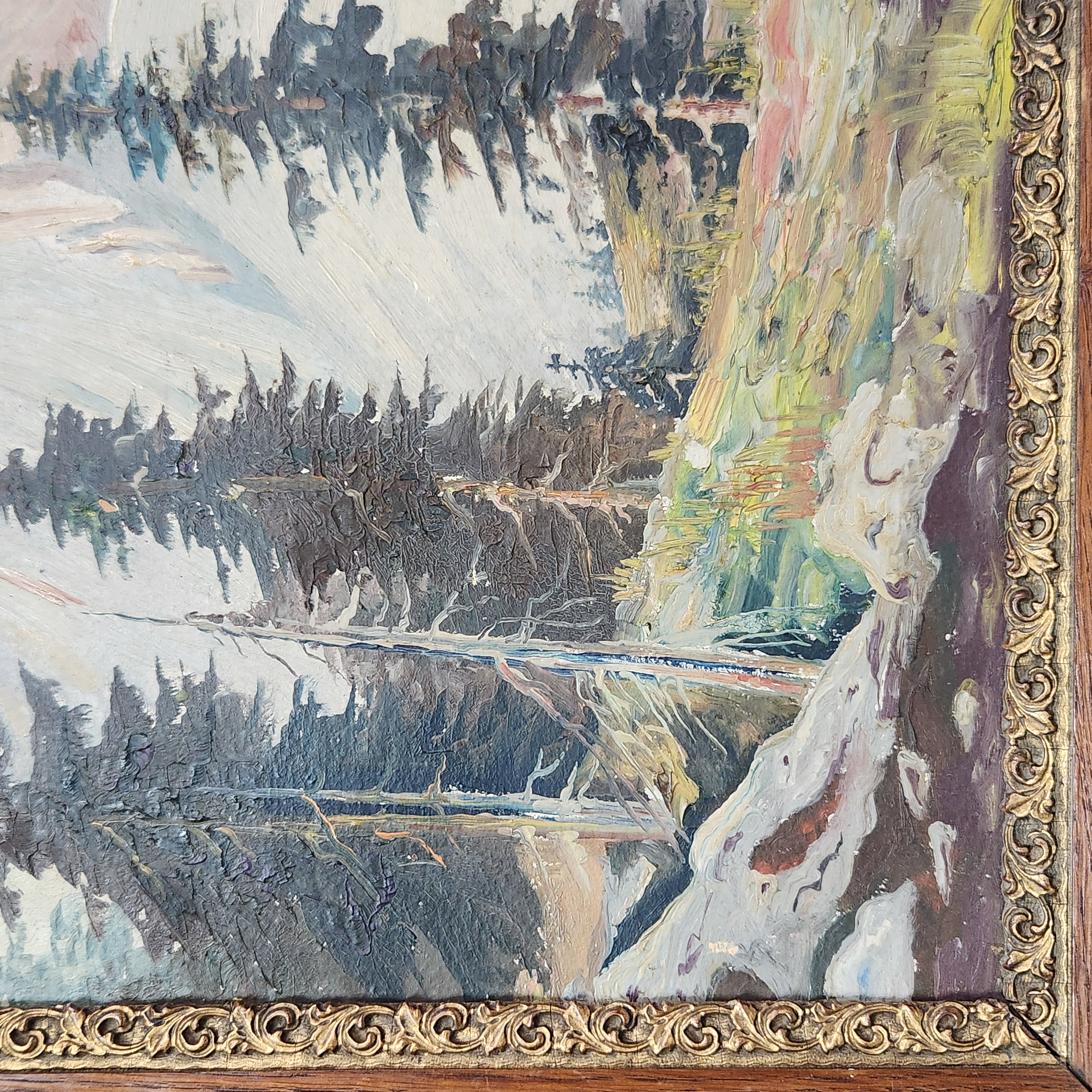 Impressionist Style Alpine Landscape