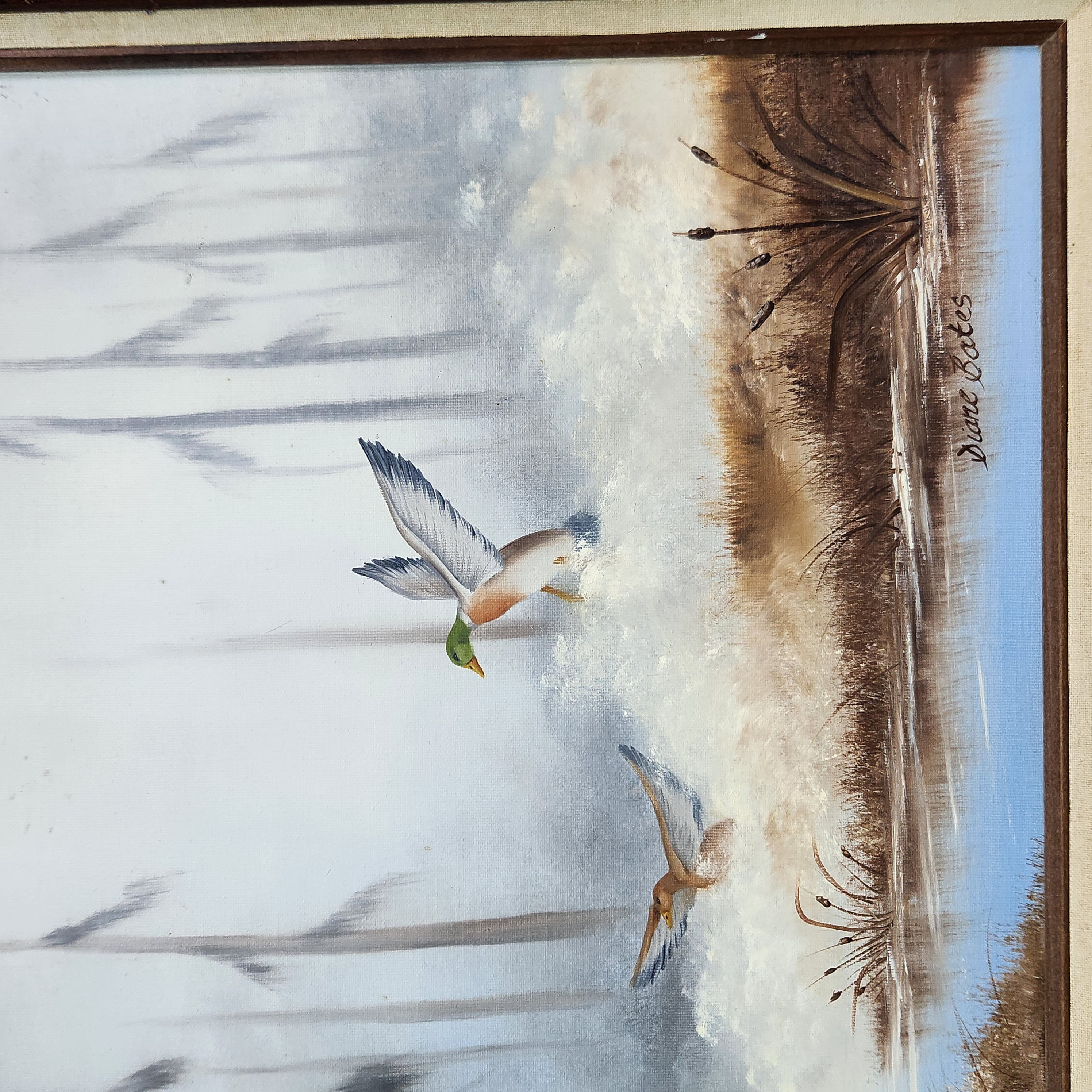 Diane Bates Oil on Canvas Mallards