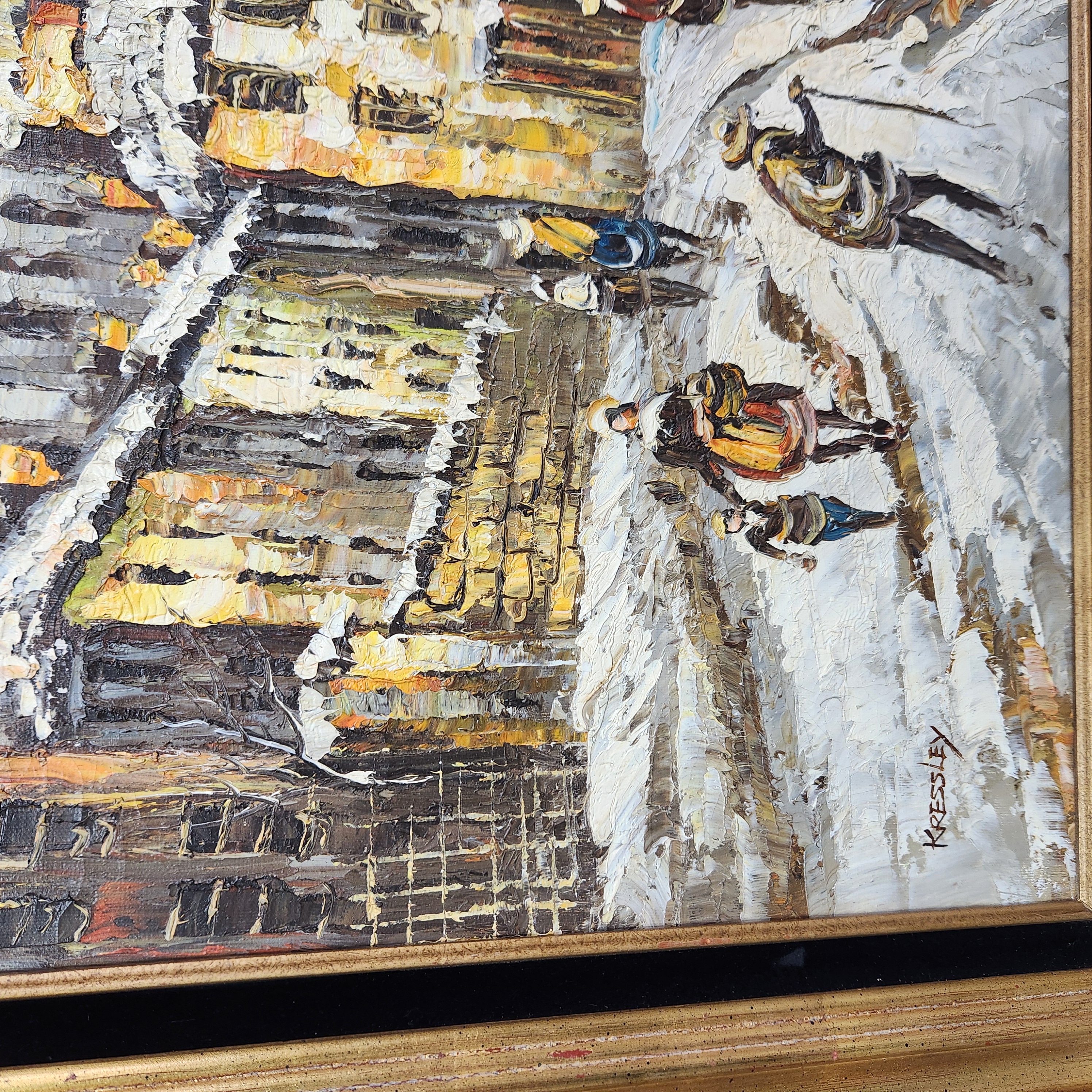 Kressley Snow Scene Oil Painting