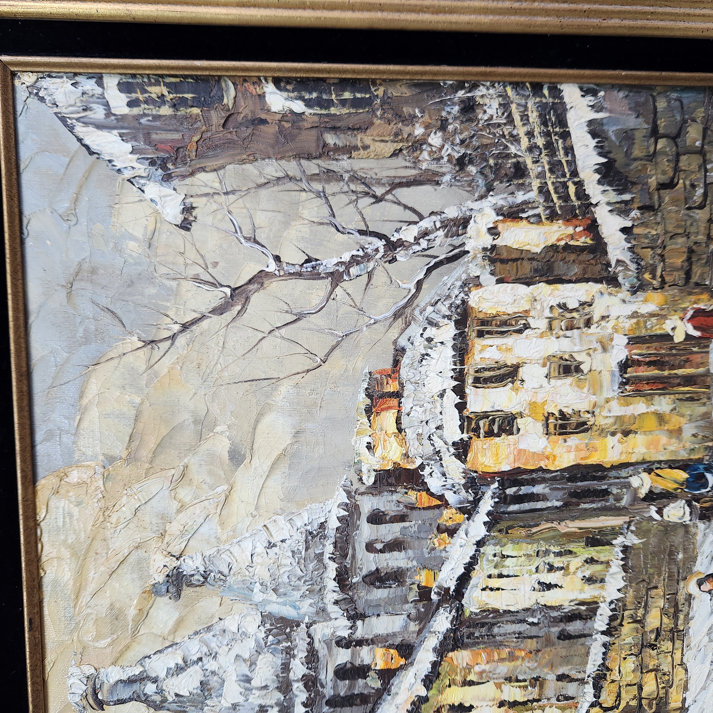 Kressley Snow Scene Oil Painting