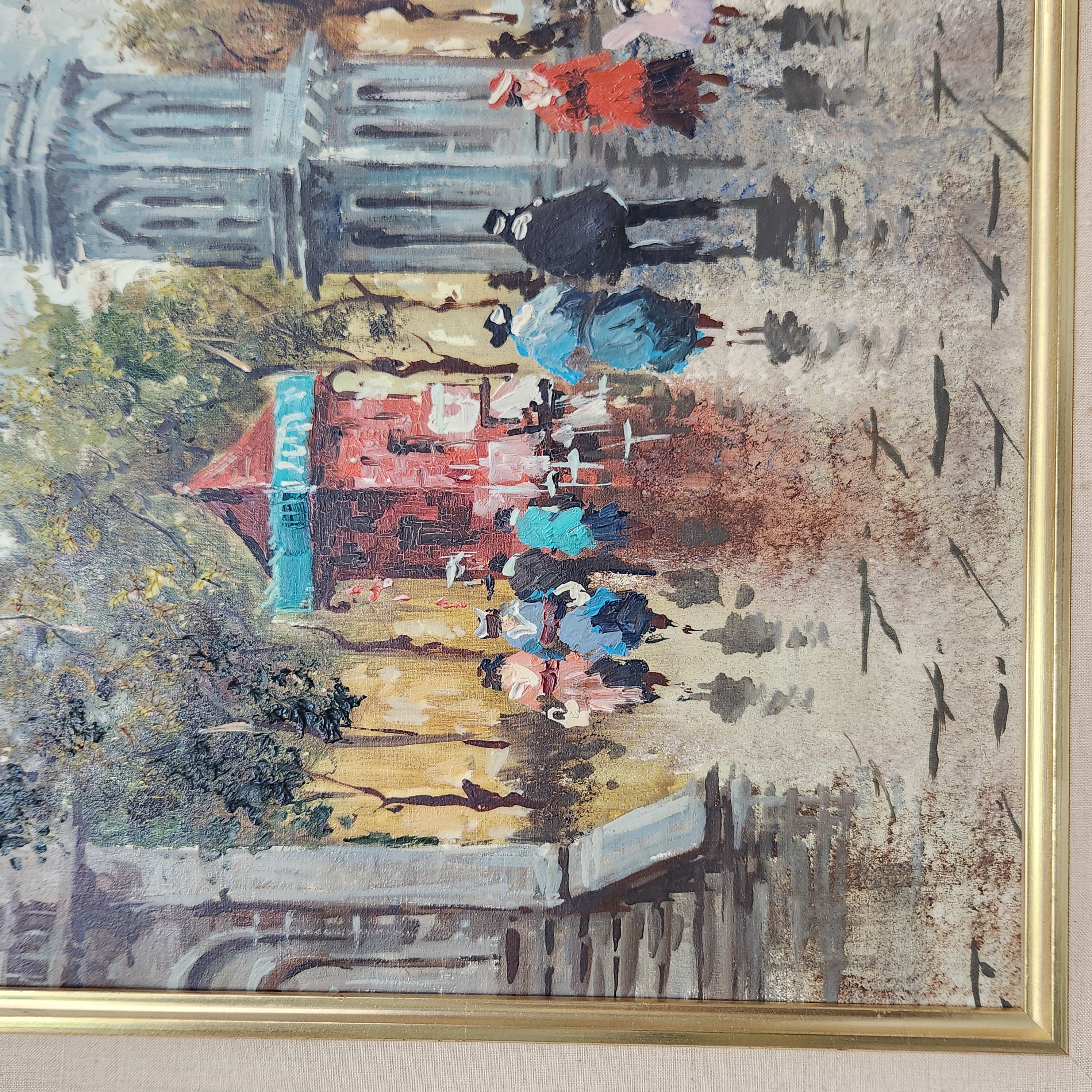 G. De Vitte Parisian Street Oil on Canvas