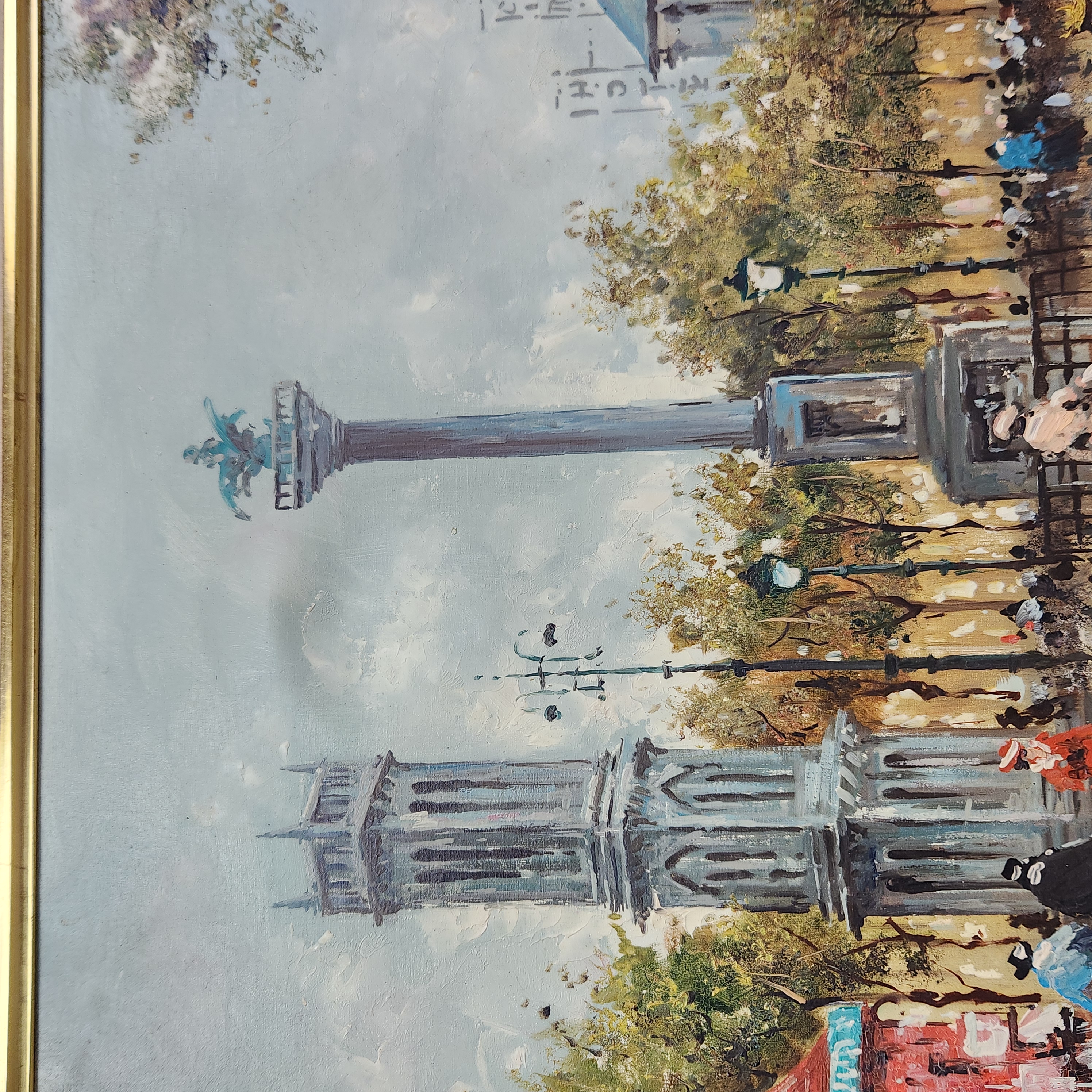G. De Vitte Parisian Street Oil on Canvas