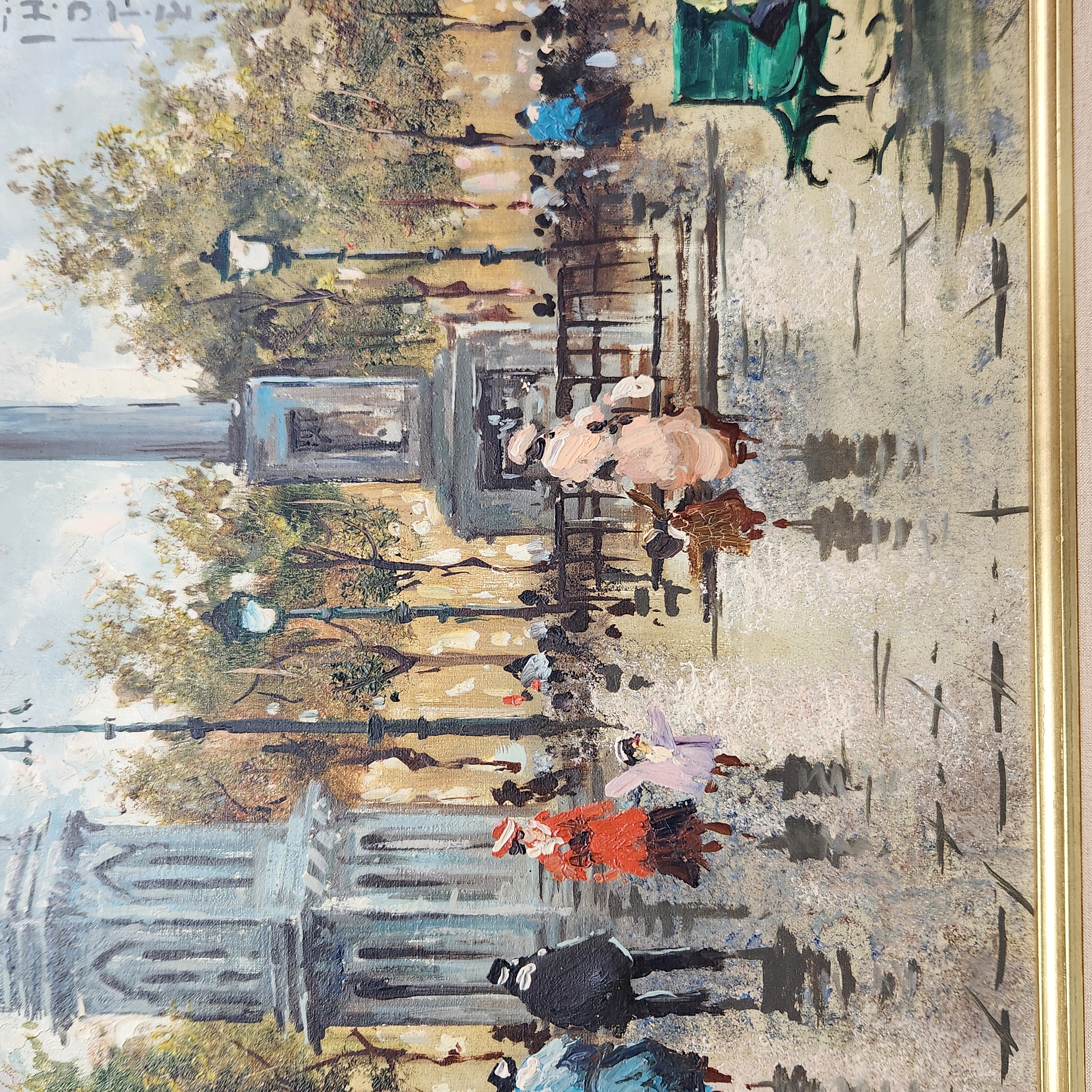 G. De Vitte Parisian Street Oil on Canvas