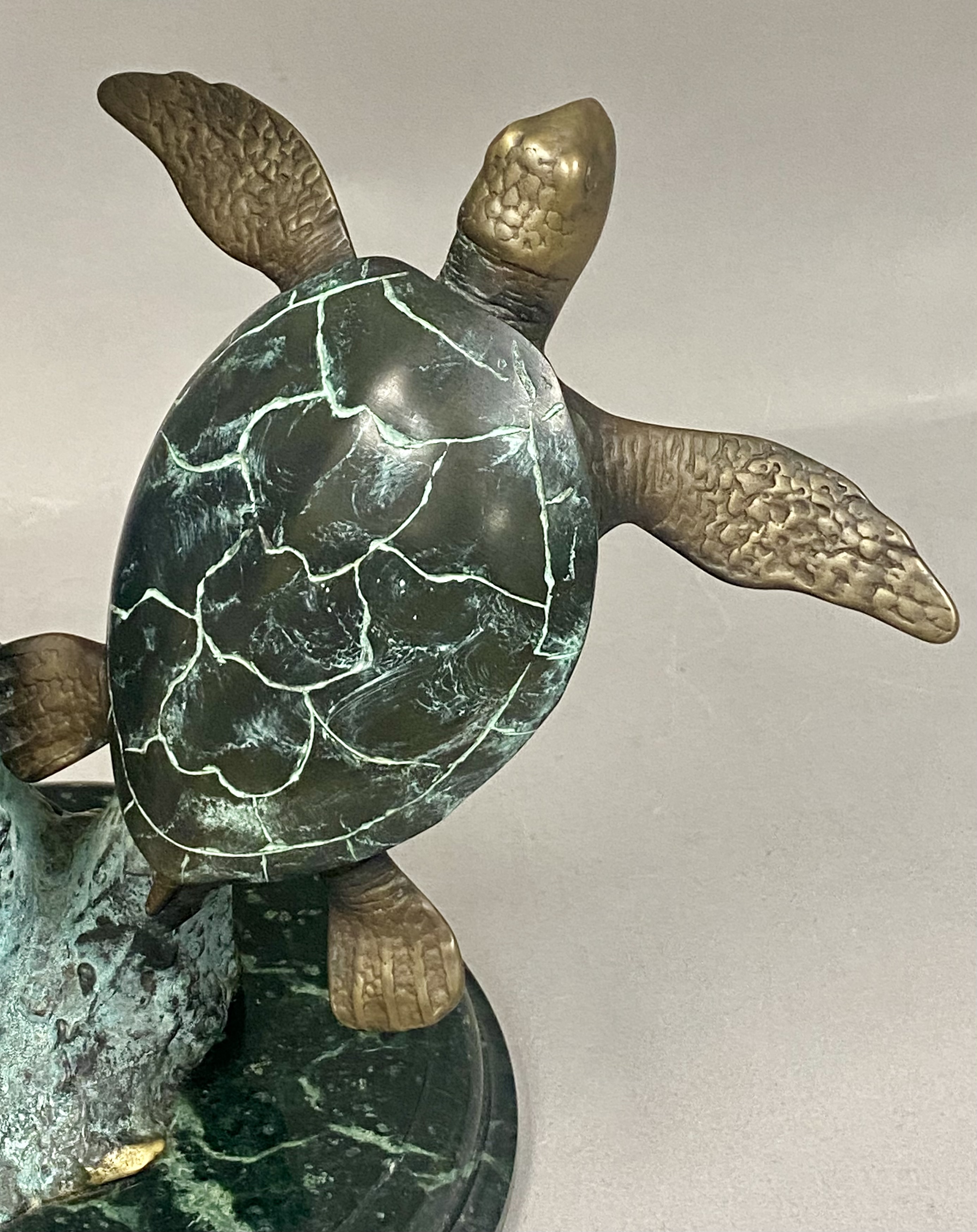 SPI Mother and Baby Sea Turtle Sculpture